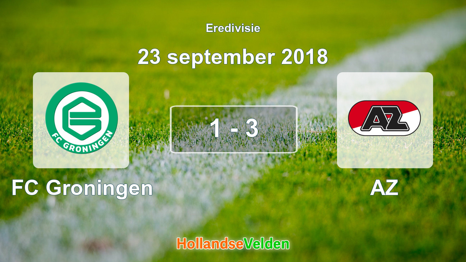 Gespeelde wedstrijd: FC Groningen - AZ 1 - 3 (23 september 2018)