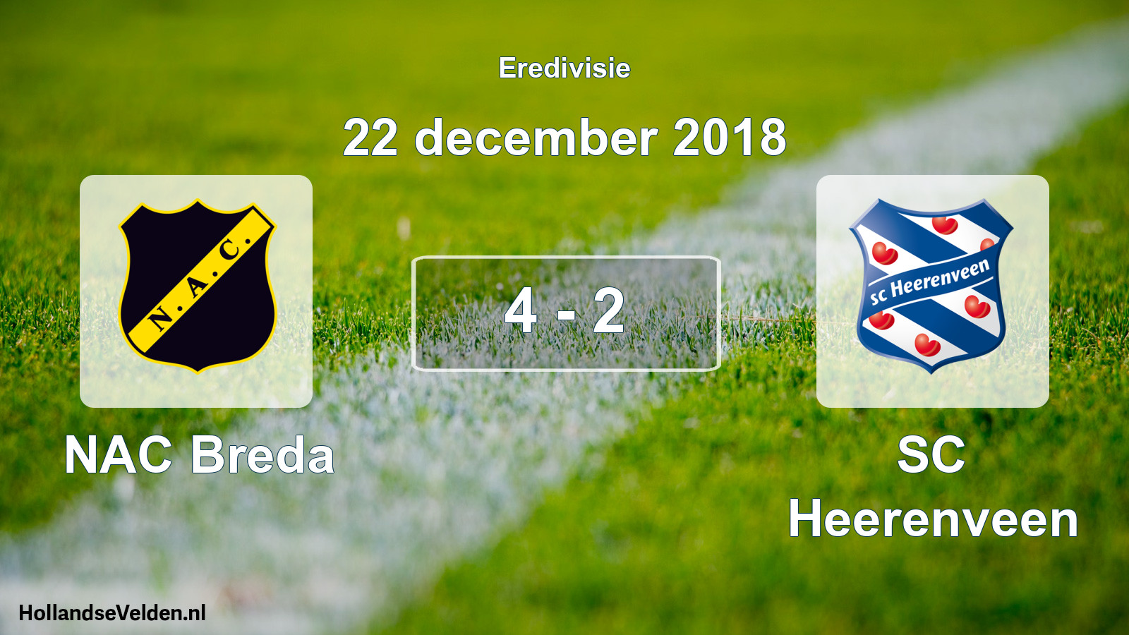 Gespeelde wedstrijd: NAC Breda - SC Heerenveen 4 - 2 (22 december 2018)