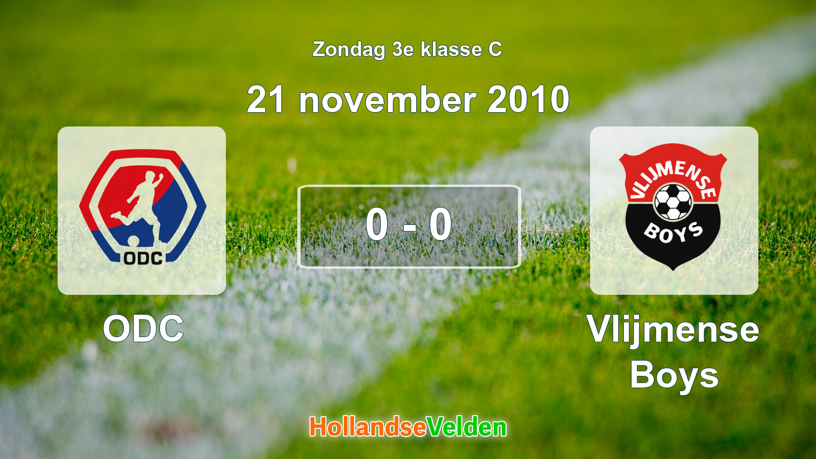 Gespeelde wedstrijd: ODC - Vlijmense Boys 0 - 0 (21 november 2010)