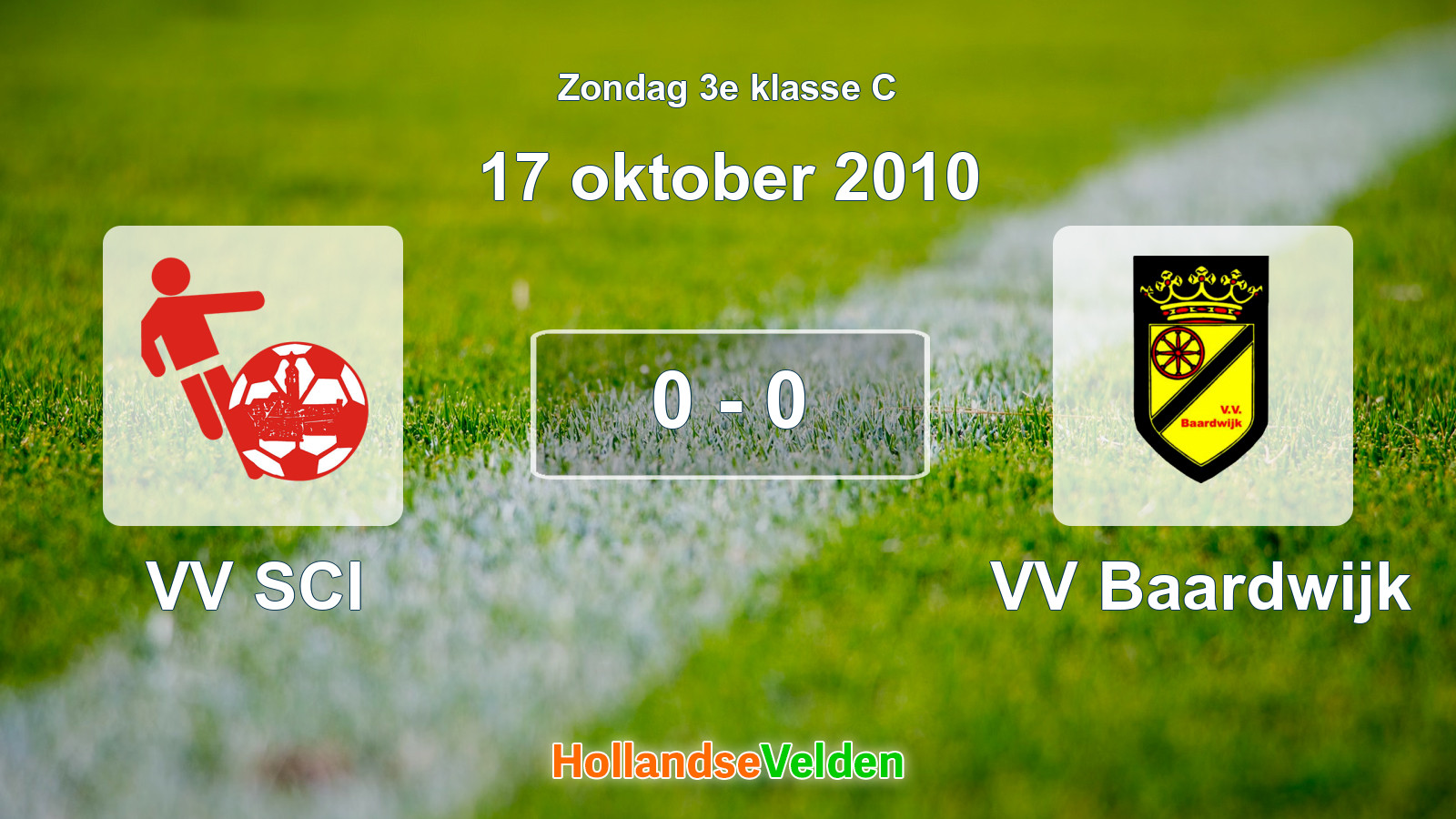 Gespeelde wedstrijd: VV SCI - VV Baardwijk 0 - 0 (17 oktober 2010)