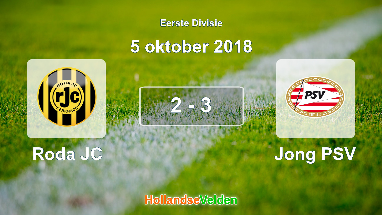 Gespeelde wedstrijd: Roda JC - Jong PSV 2 - 3 (5 oktober 2018)