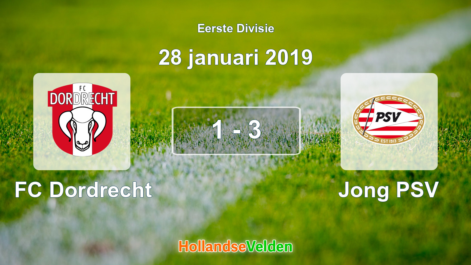 Gespeelde wedstrijd: FC Dordrecht - Jong PSV 1 - 3 (28 januari 2019)
