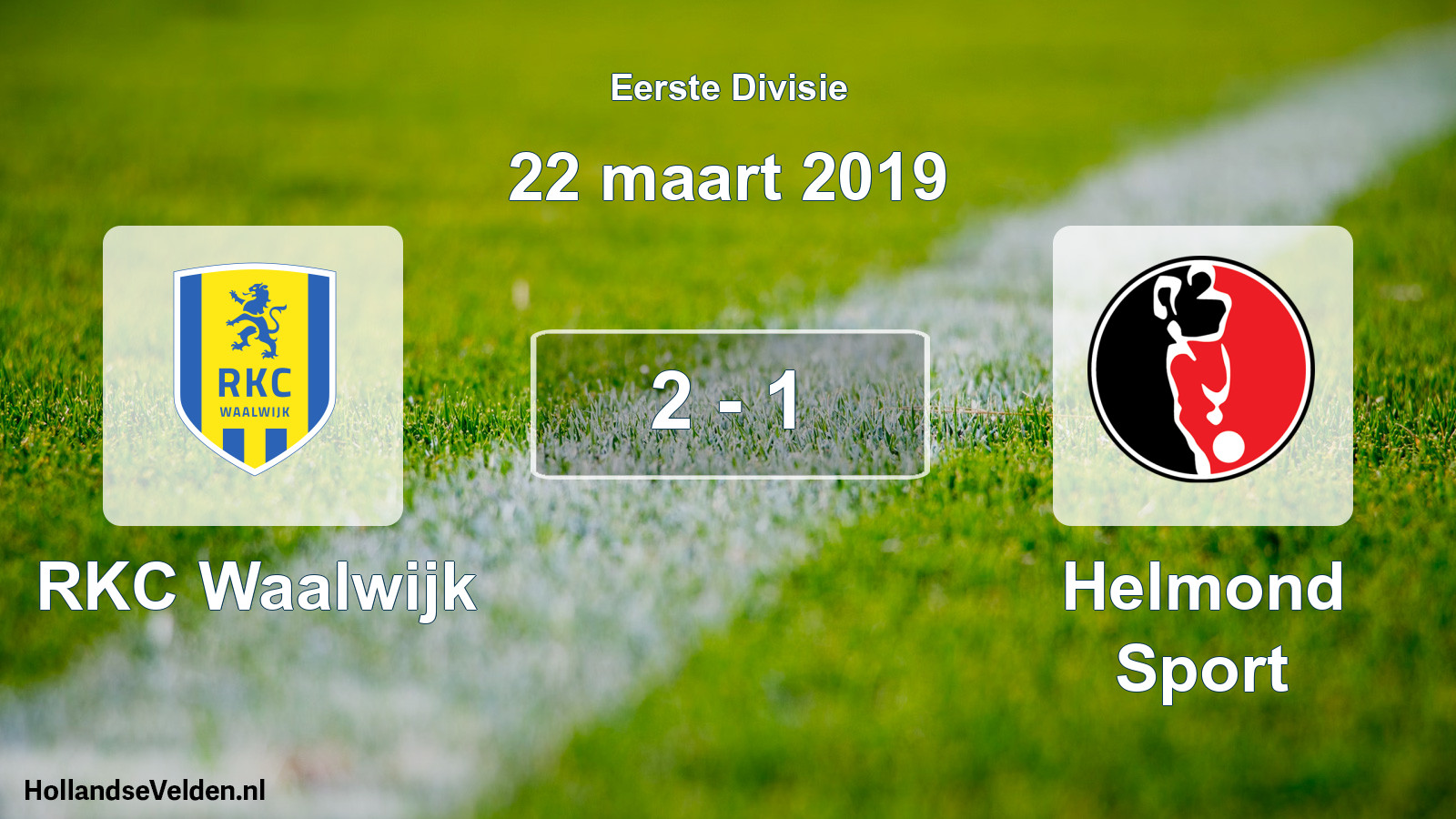 Gespeelde wedstrijd: RKC Waalwijk - Helmond Sport 2 - 1 (22 maart 2019)