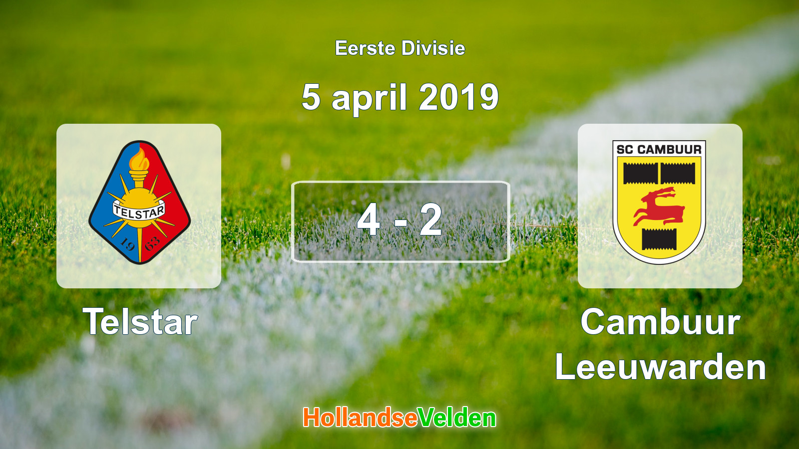 Gespeelde wedstrijd: Telstar - Cambuur Leeuwarden 4 - 2 (5 april 2019)
