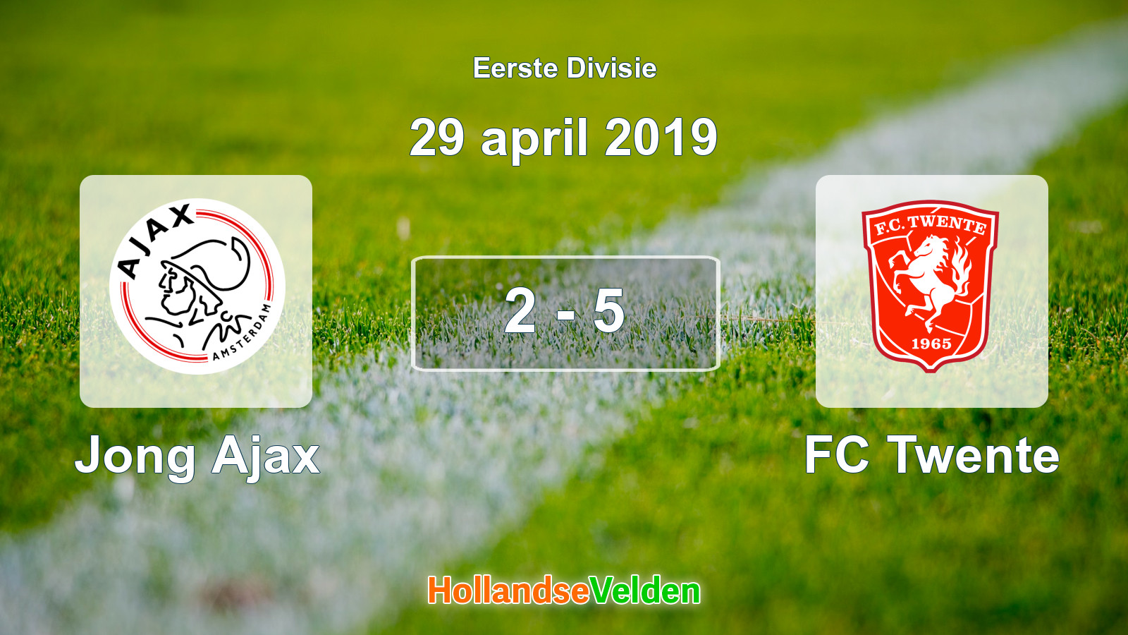 Gespeelde wedstrijd: Jong Ajax - FC Twente 2 - 5 (29 april 2019)