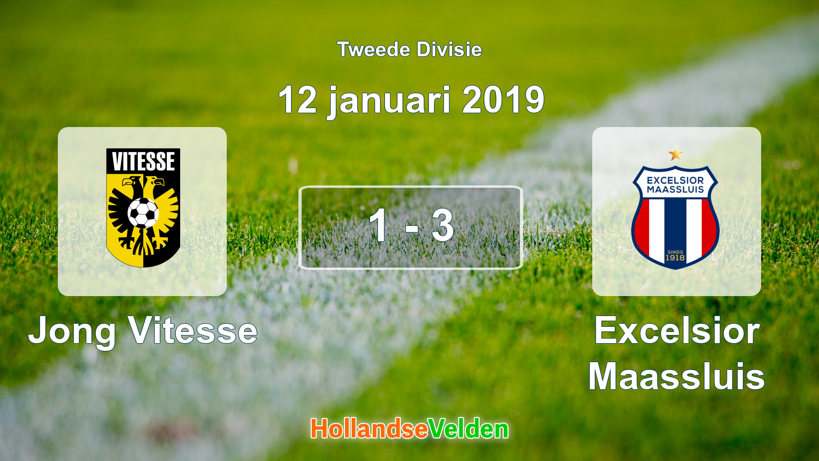 Gespeelde wedstrijd: Jong Vitesse - Excelsior Maassluis 1 - 3 (12 januari 2019)