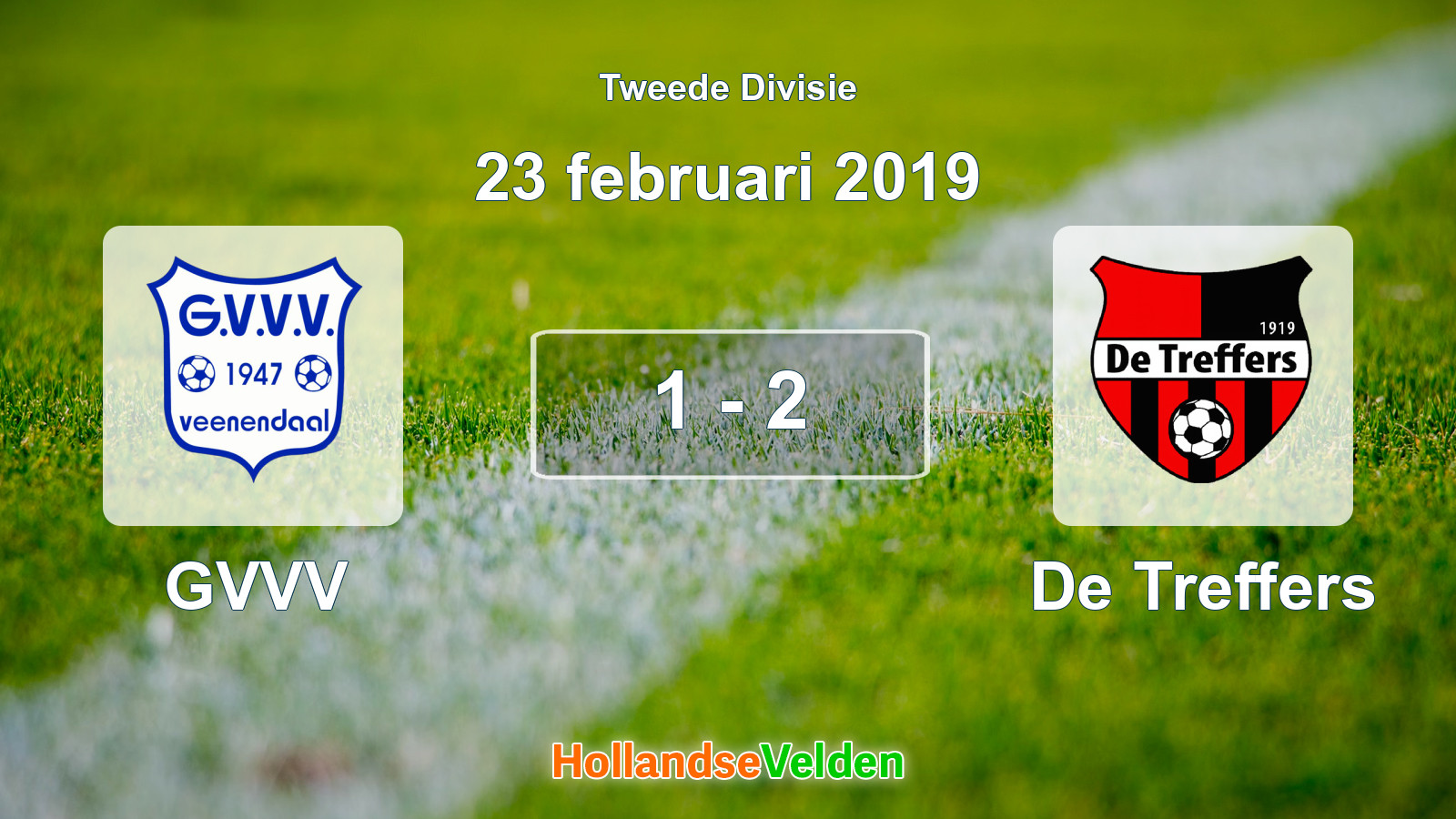 Gespeelde wedstrijd: GVVV - De Treffers 1 - 2 (23 februari 2019)