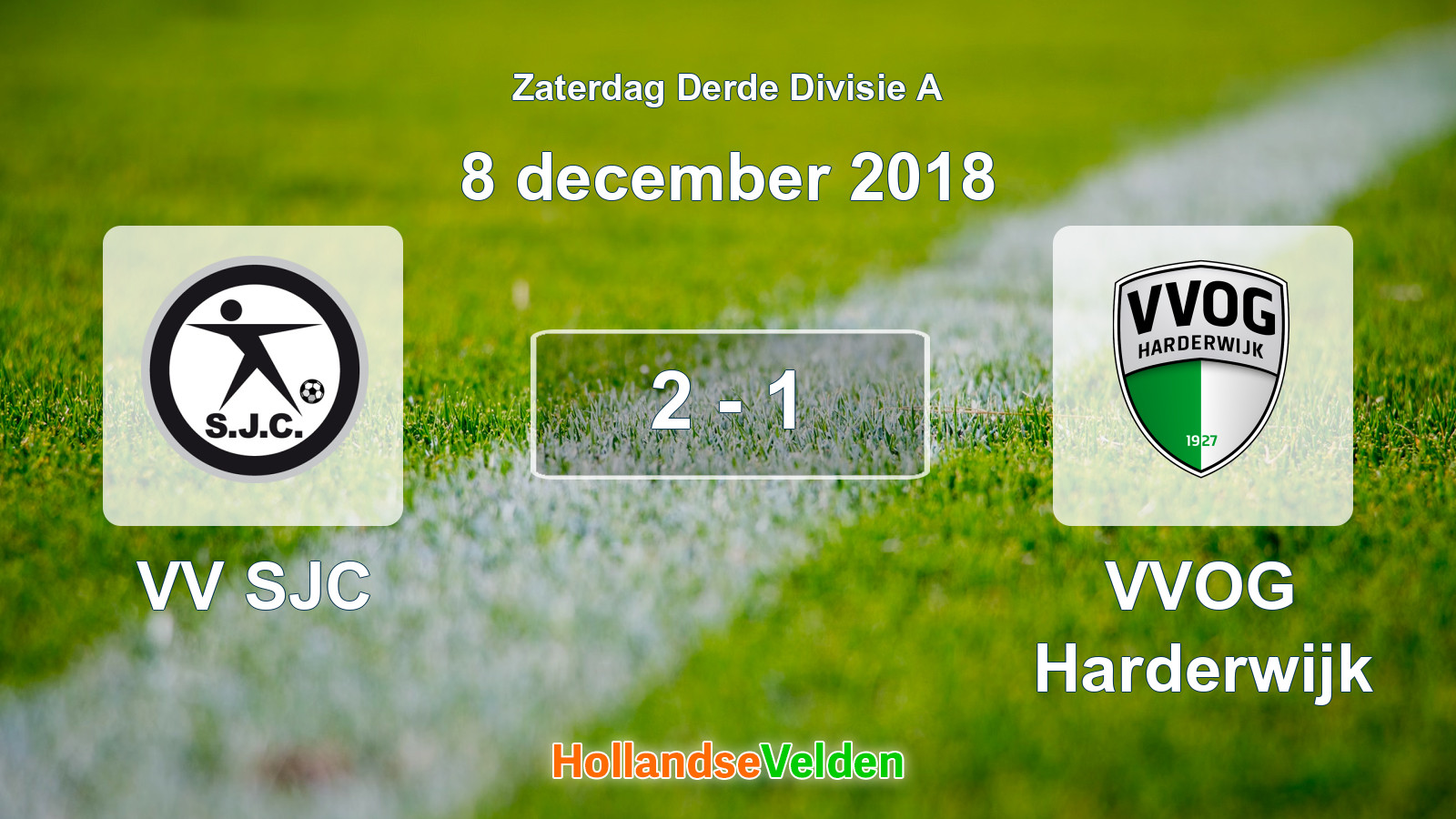 Gespeelde wedstrijd: VV SJC - VVOG Harderwijk 2 - 1 (8 december 2018)