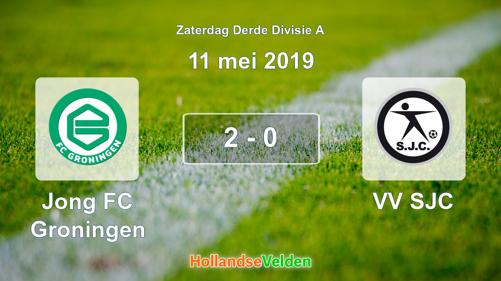 Gespeelde wedstrijd: Jong FC Groningen - VV SJC 2 - 0 (11 mei 2019)