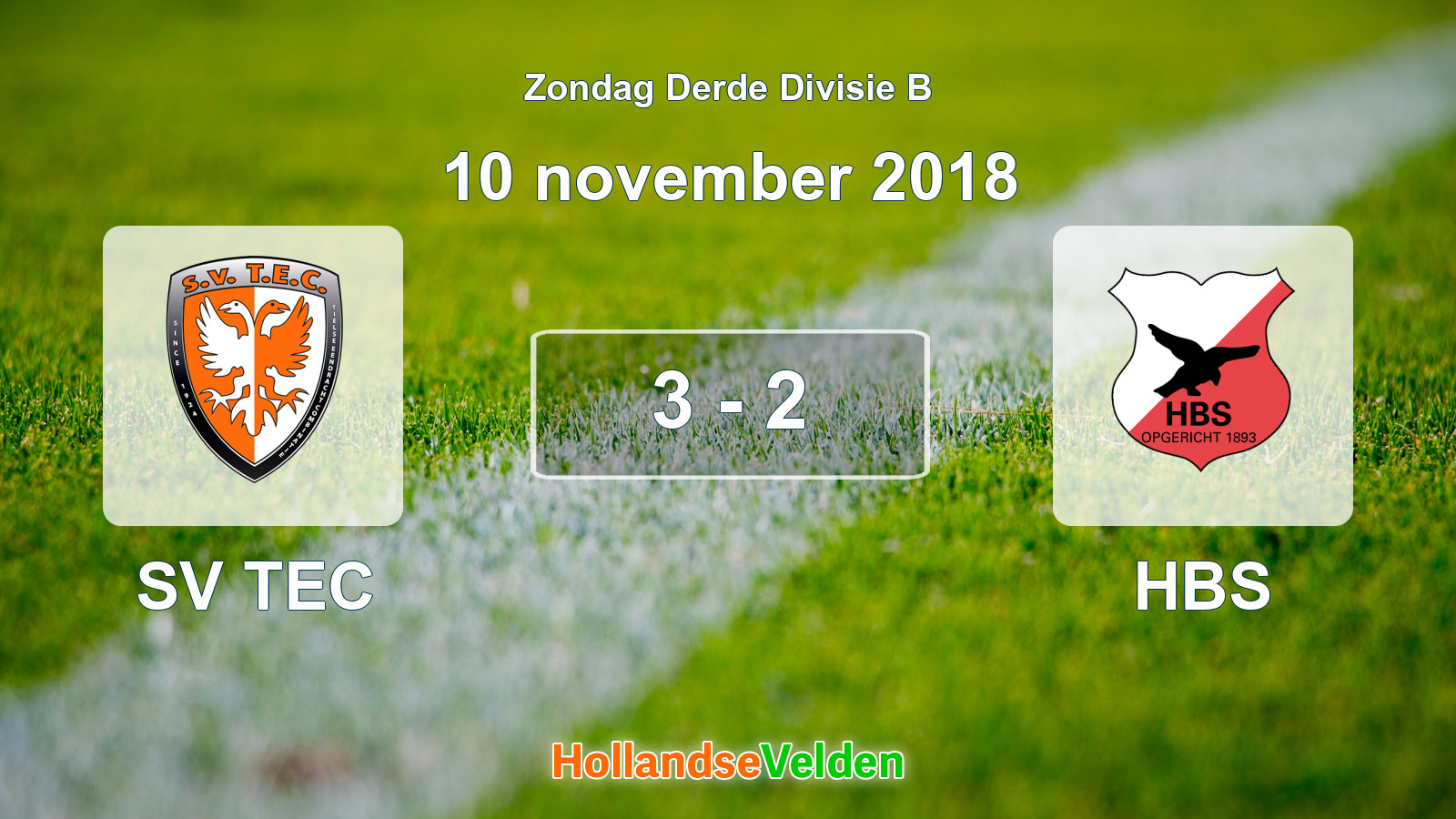 Gespeelde wedstrijd: SV TEC - HBS 3 - 2 (10 november 2018)