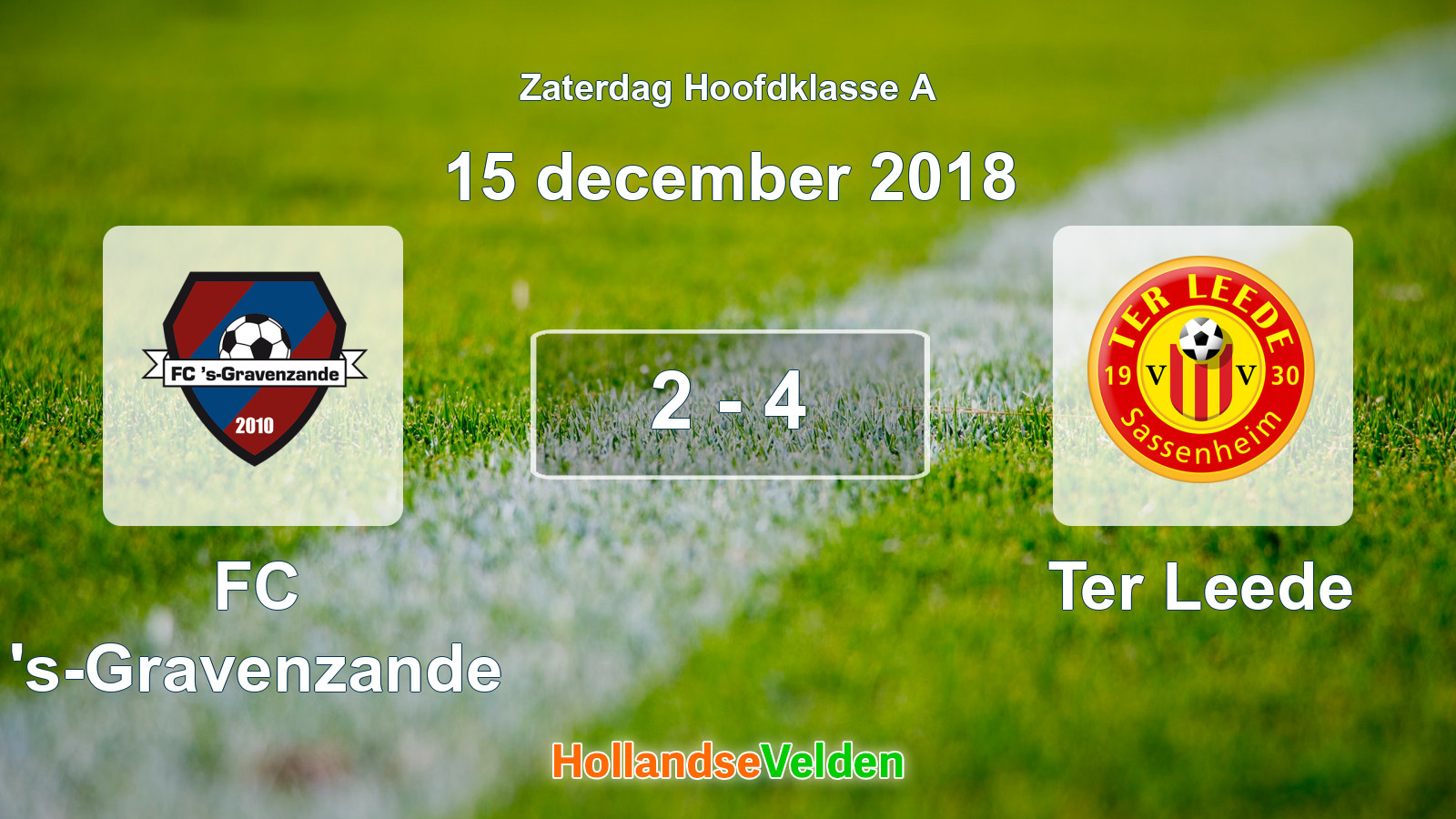 Gespeelde wedstrijd: FC 's-Gravenzande - Ter Leede 2 - 4 (15 december 2018)