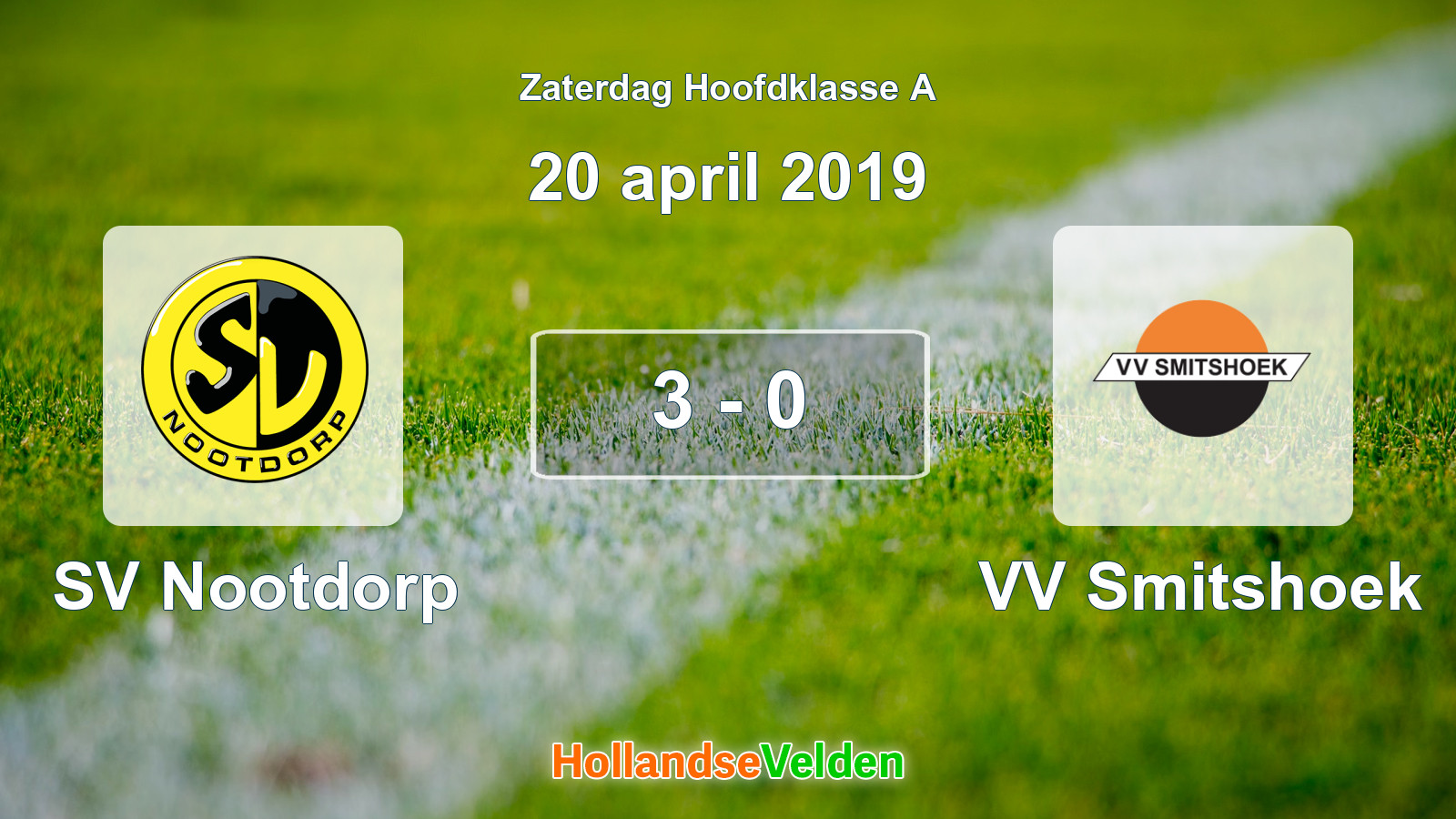 Gespeelde wedstrijd: SV Nootdorp - VV Smitshoek 3 - 0 (20 april 2019)