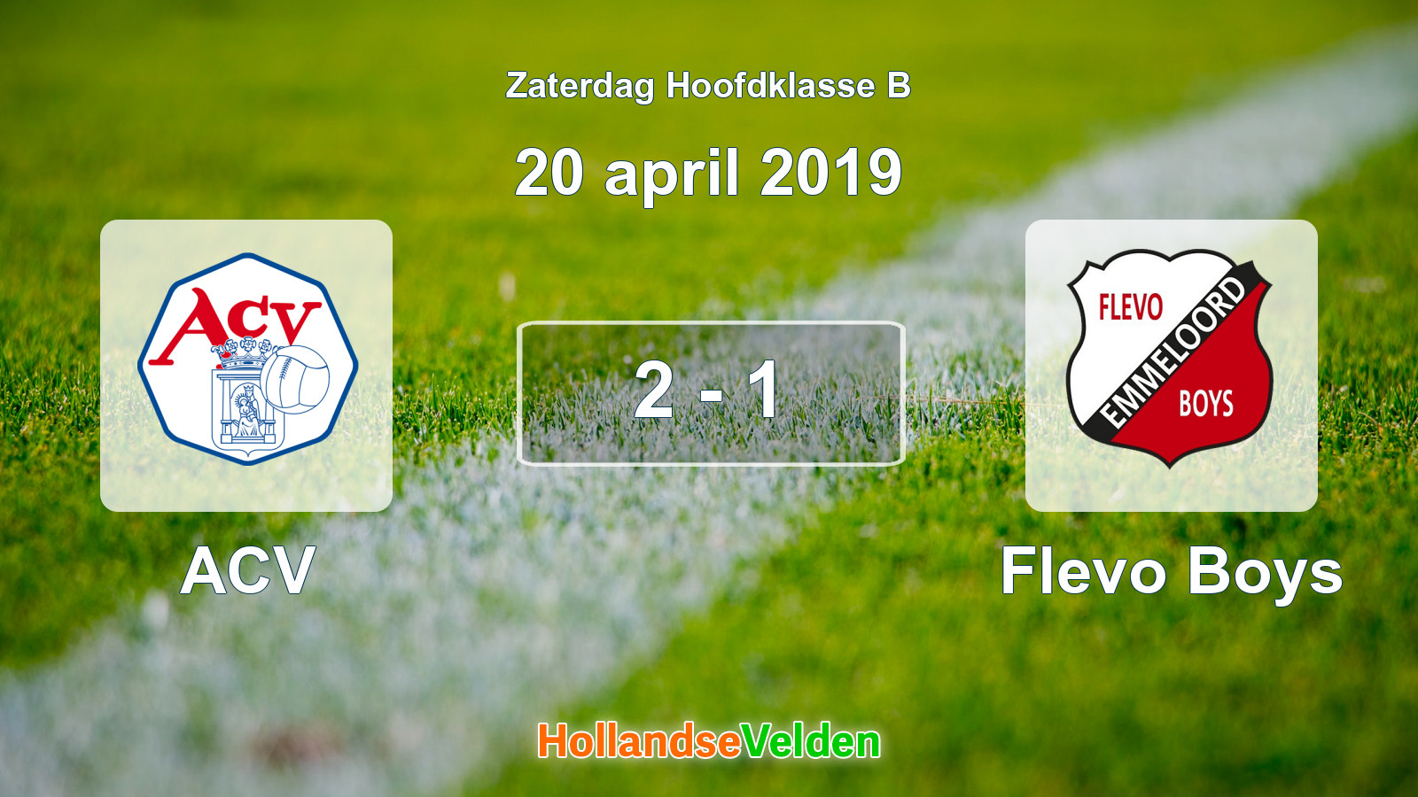 Gespeelde wedstrijd: ACV - Flevo Boys 2 - 1 (20 april 2019)