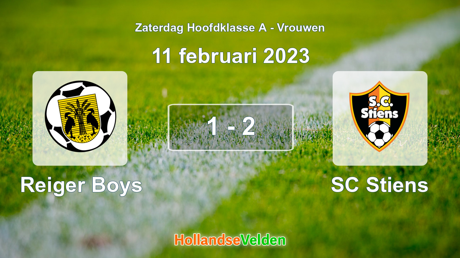Gespeelde wedstrijd: Reiger Boys - SC Stiens 1 - 2 (11 februari 2023)