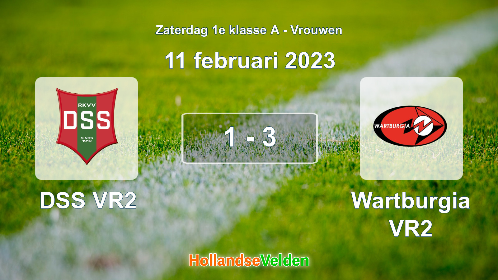 Gespeelde wedstrijd: DSS VR2 - Wartburgia VR2 1 - 3 (11 februari 2023)