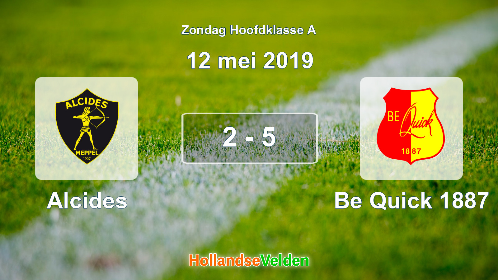 Gespeelde wedstrijd: Alcides - Be Quick 1887 2 - 5 (12 mei 2019)
