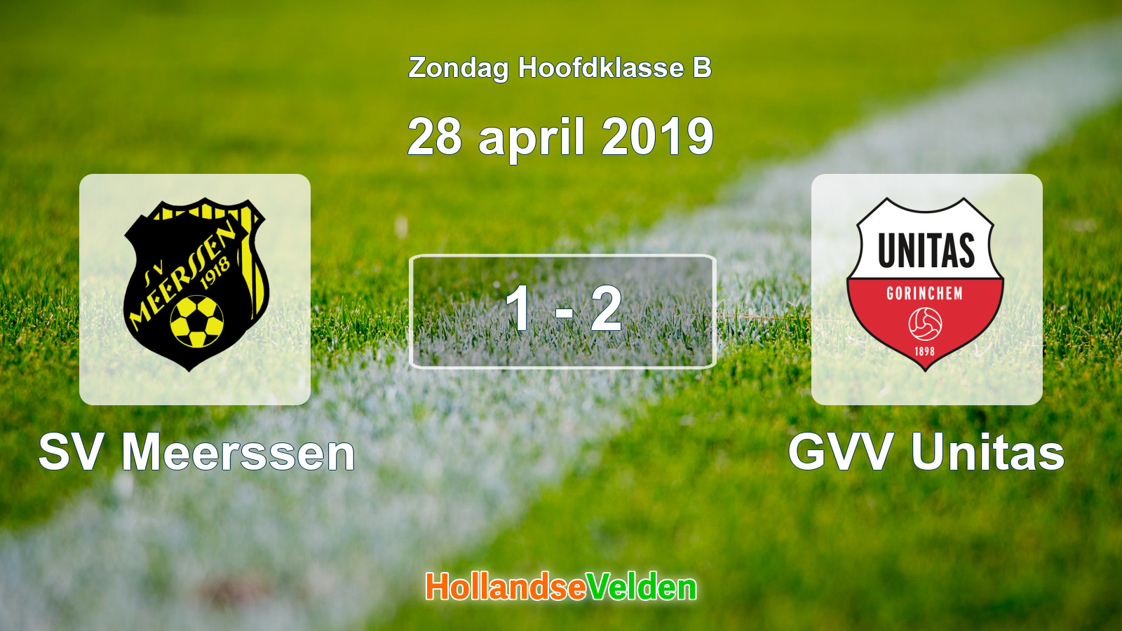 Gespeelde wedstrijd: SV Meerssen - GVV Unitas 1 - 2 (28 april 2019)