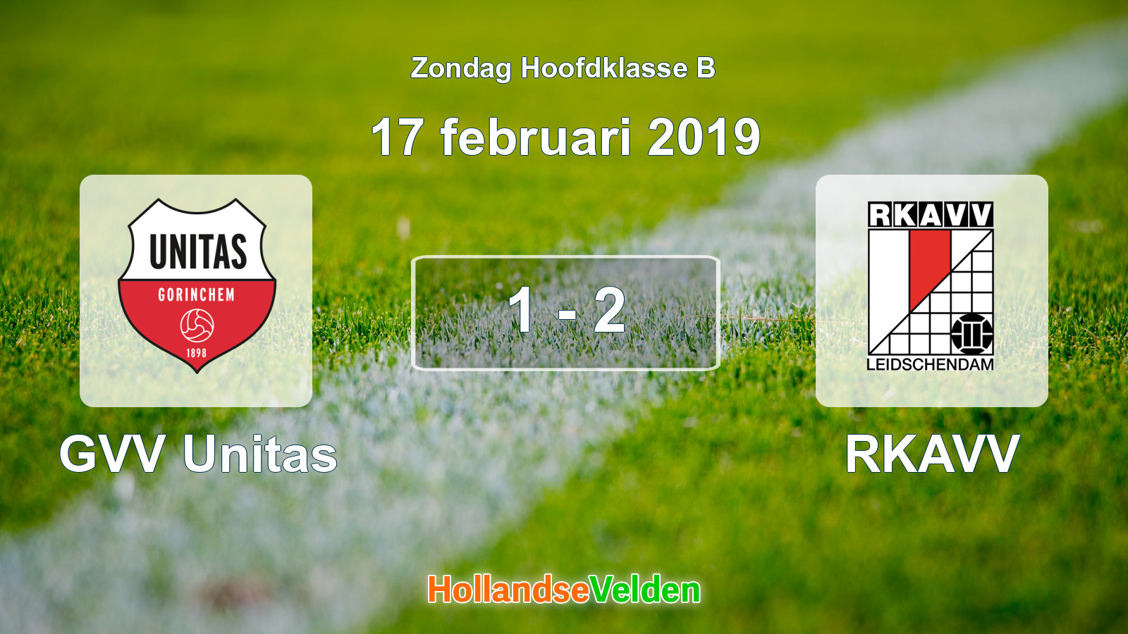 Gespeelde wedstrijd: GVV Unitas - RKAVV 1 - 2 (17 februari 2019)