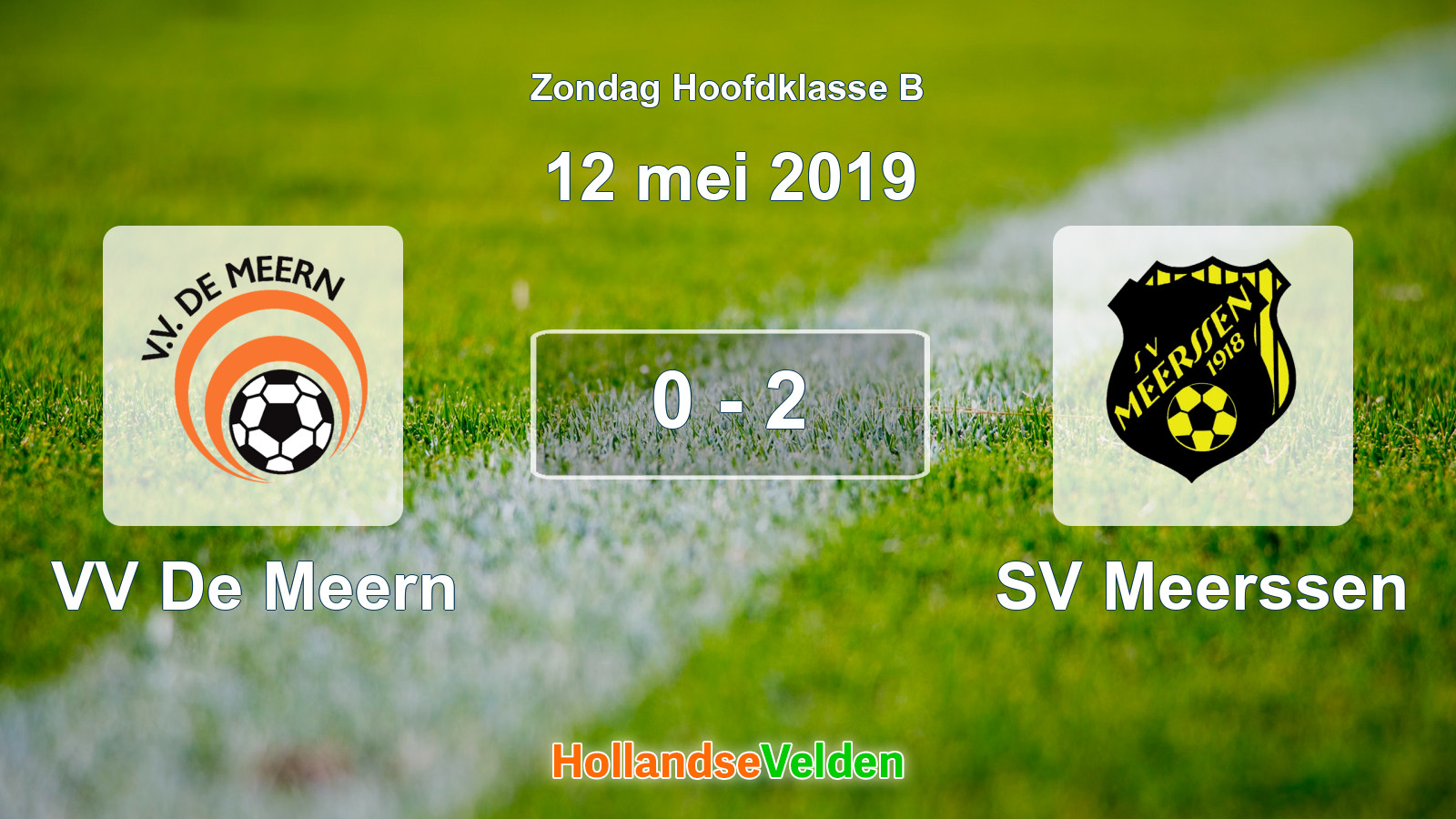 Gespeelde wedstrijd: VV De Meern - SV Meerssen 0 - 2 (12 mei 2019)