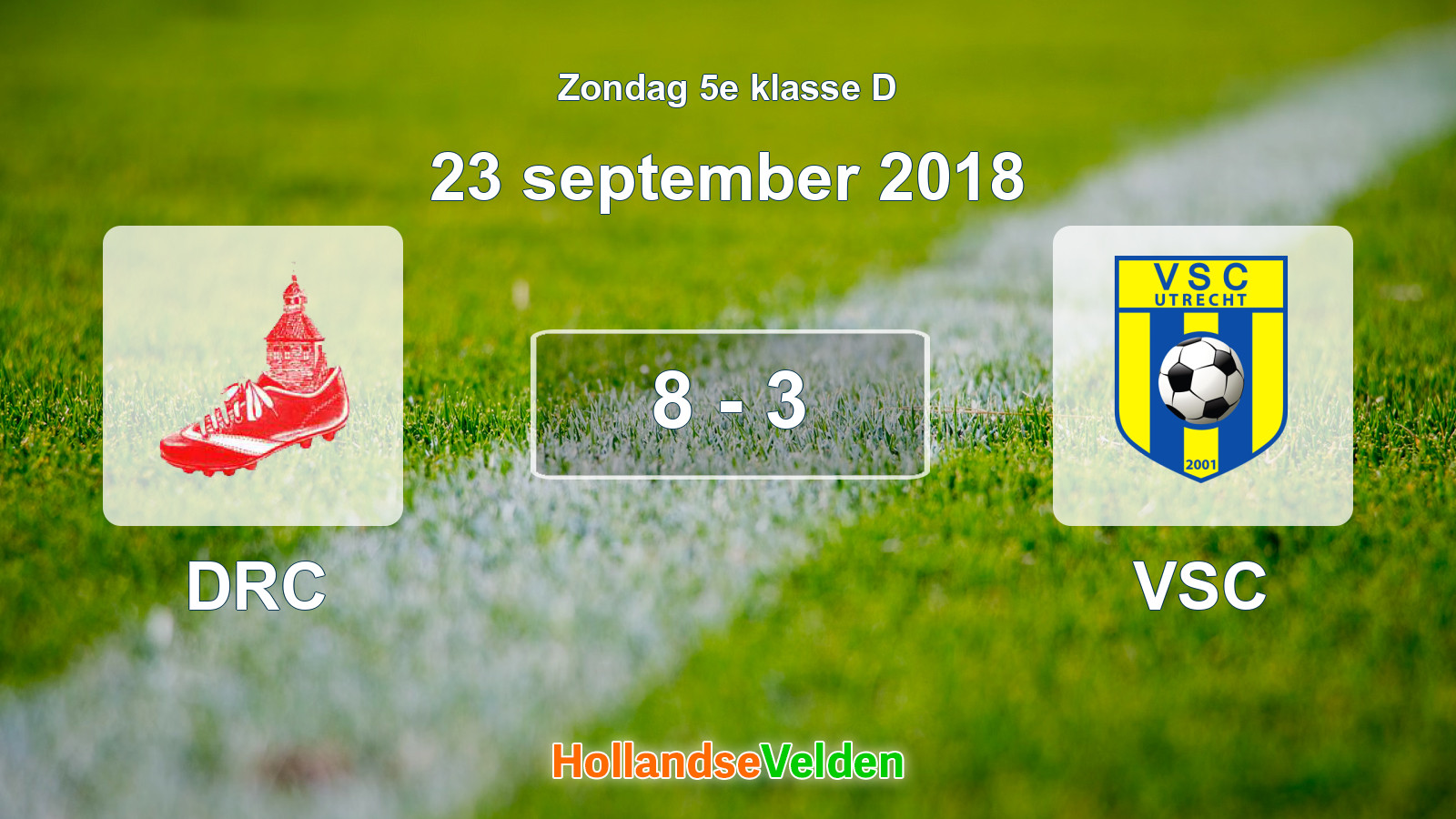 Gespeelde wedstrijd: DRC - VSC 8 - 3 (23 september 2018)