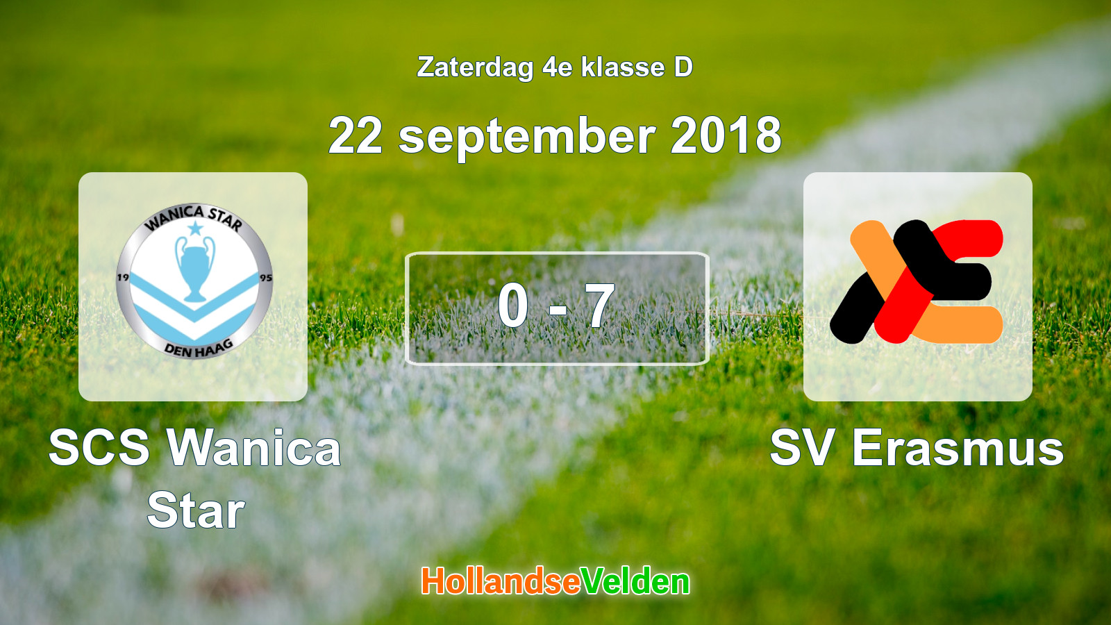 Gespeelde wedstrijd: SCS Wanica Star - SV Erasmus 0 - 7 (22 september 2018)