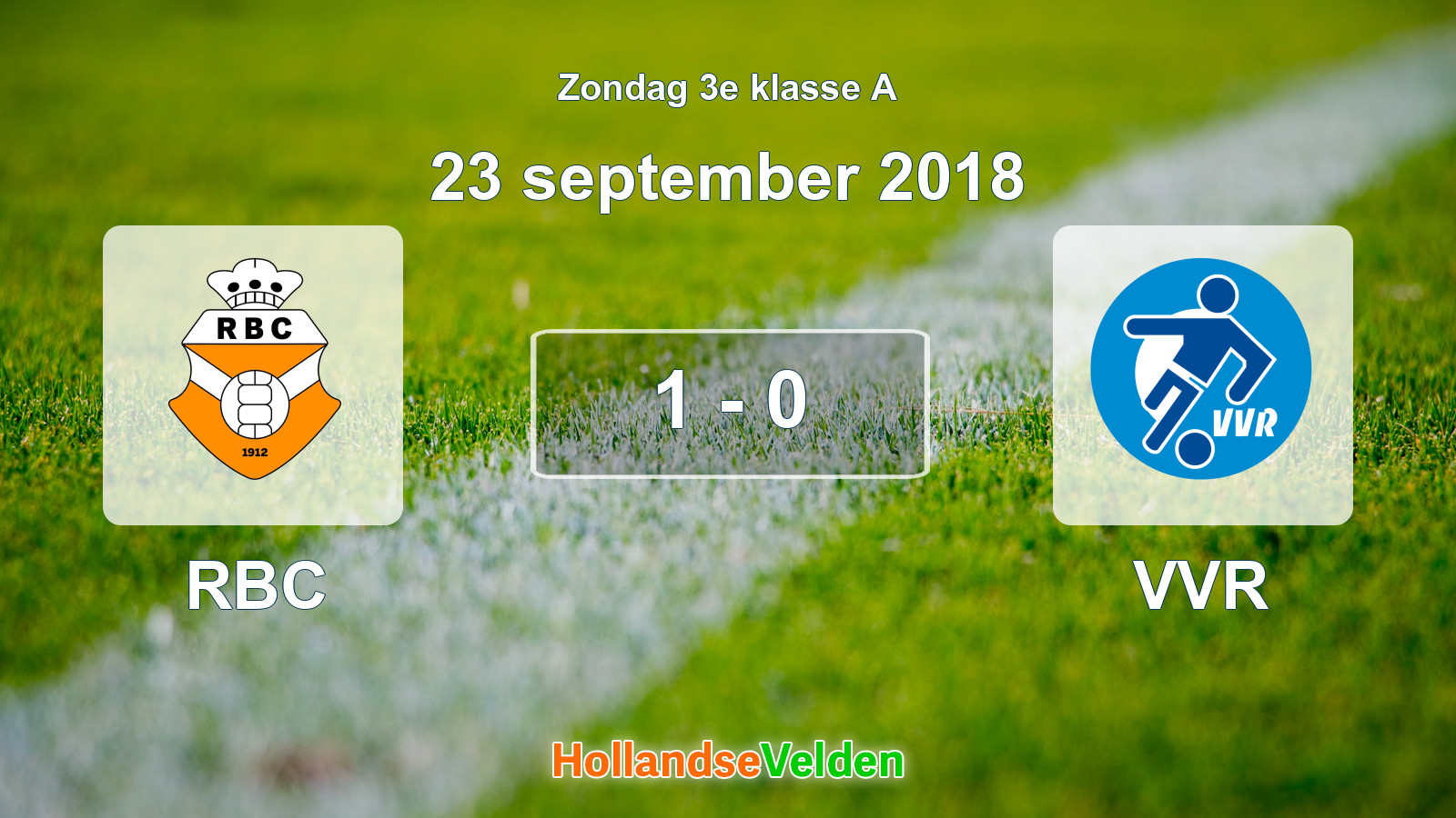Gespeelde wedstrijd: RBC - VVR 1 - 0 (23 september 2018)