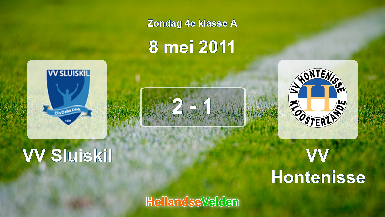 Gespeelde wedstrijd: VV Sluiskil - VV Hontenisse 2 - 1 (8 mei 2011)