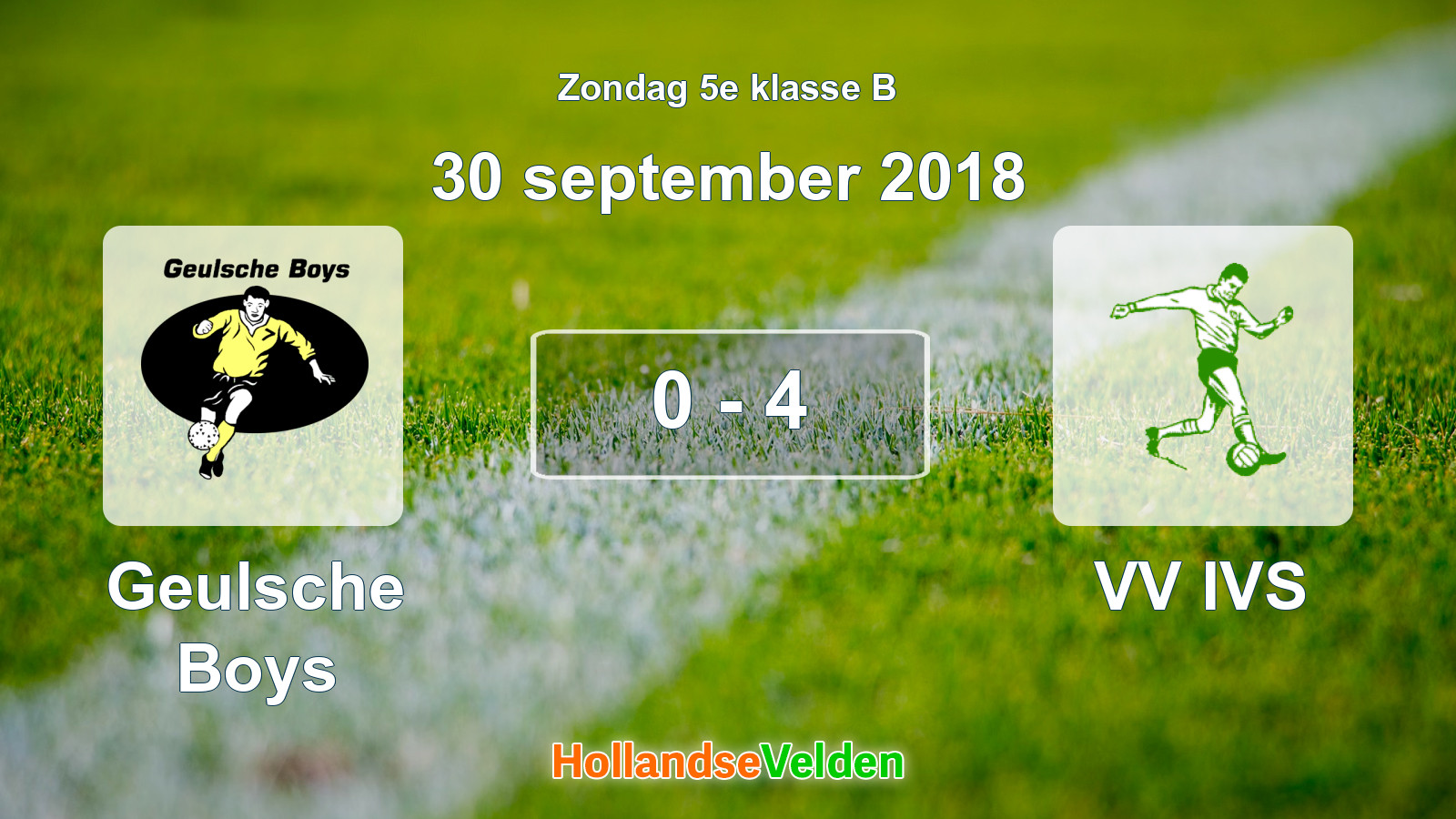 Gespeelde wedstrijd: Geulsche Boys - VV IVS 0 - 4 (30 september 2018)