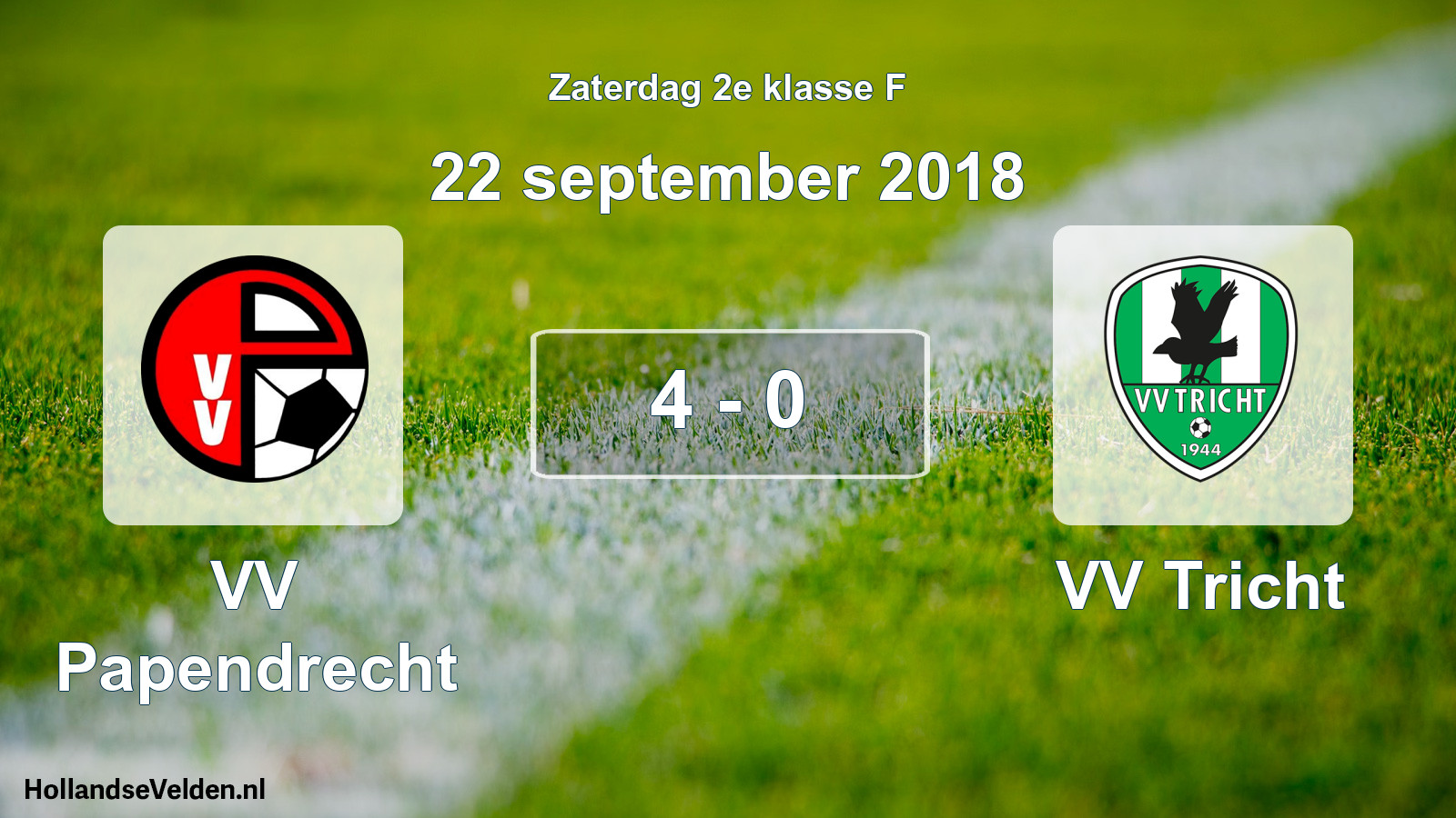 Gespeelde wedstrijd: VV Papendrecht - VV Tricht 4 - 0 (22 september 2018)