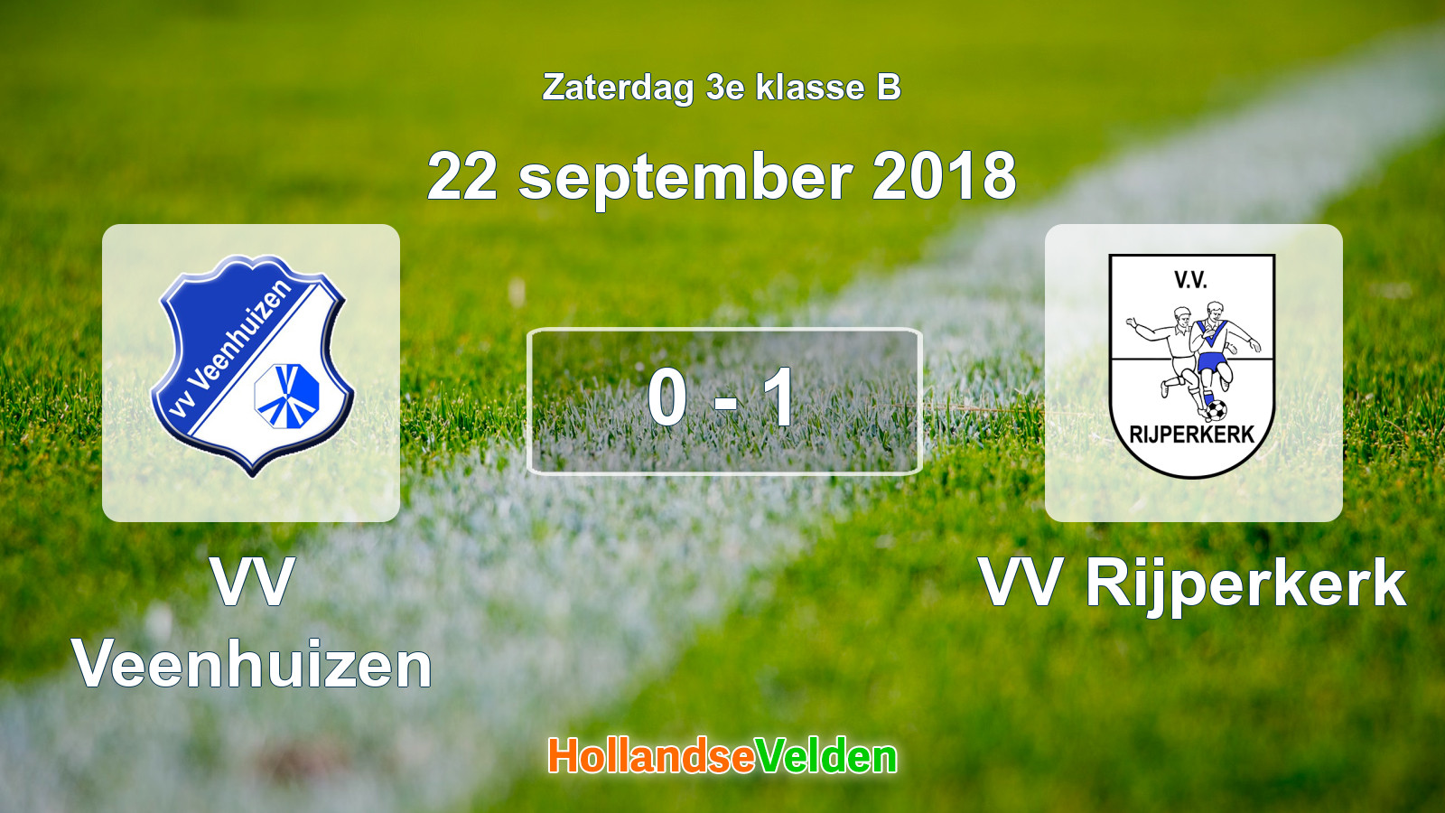 Gespeelde wedstrijd: VV Veenhuizen - VV Rijperkerk 0 - 1 (22 september 2018)