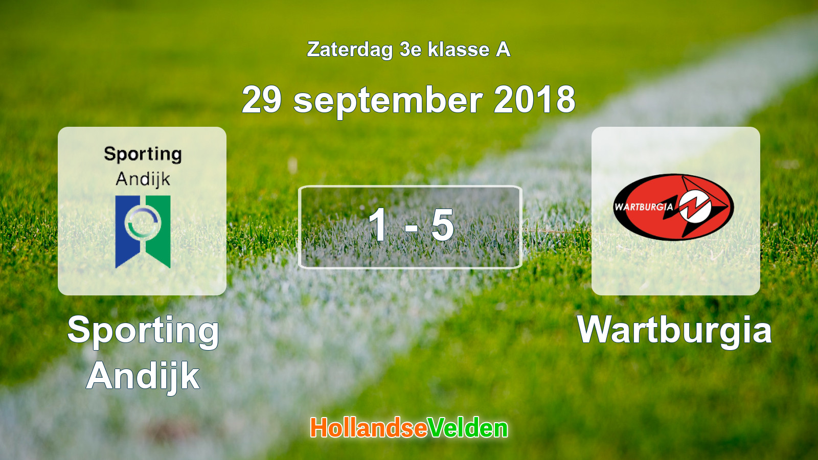 Gespeelde wedstrijd: Sporting Andijk - Wartburgia 1 - 5 (29 september 2018)