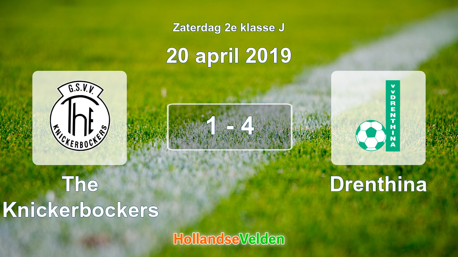 Gespeelde wedstrijd: The Knickerbockers - Drenthina 1 - 4 (20 april 2019)