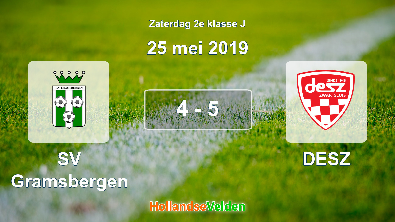 Gespeelde wedstrijd: SV Gramsbergen - DESZ 4 - 5 (25 mei 2019)