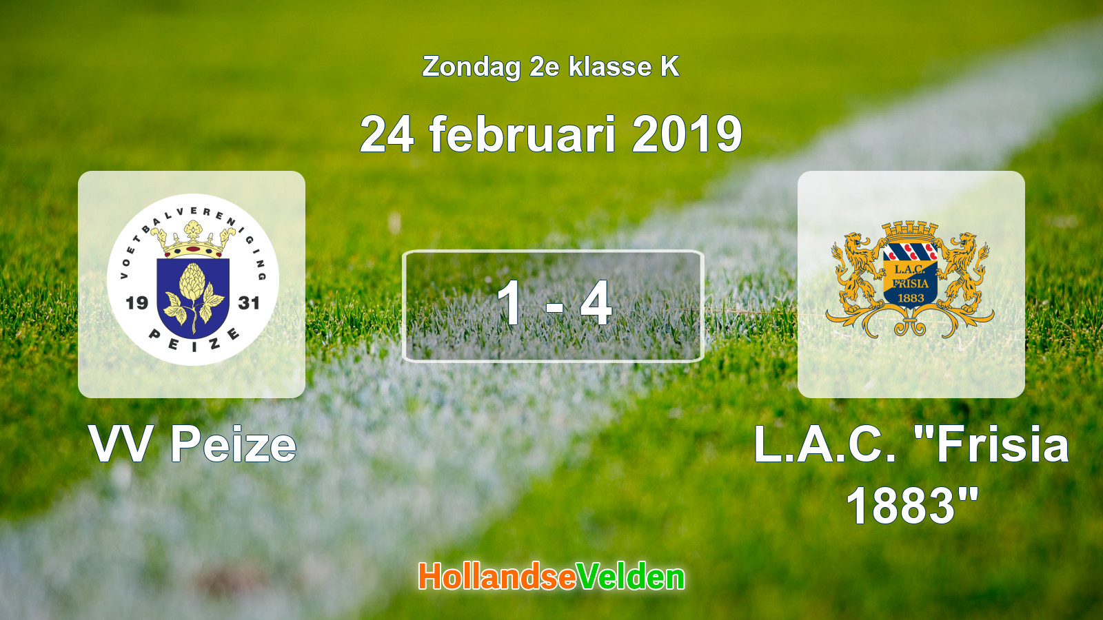 Gespeelde wedstrijd: VV Peize - L.A.C. 