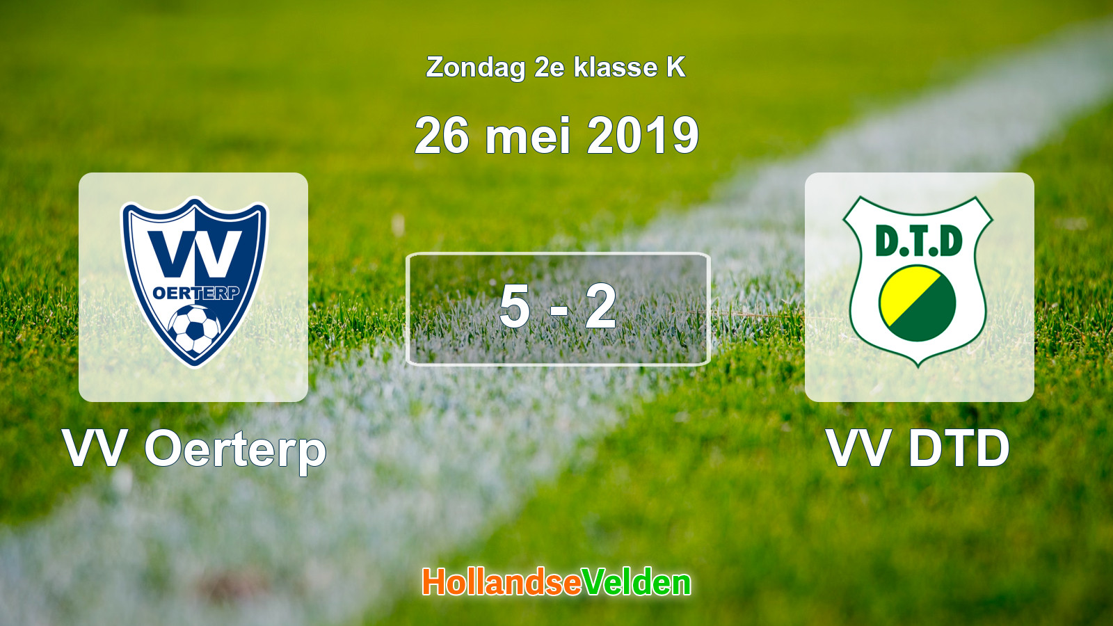 Gespeelde wedstrijd: VV Oerterp - VV DTD 5 - 2 (26 mei 2019)
