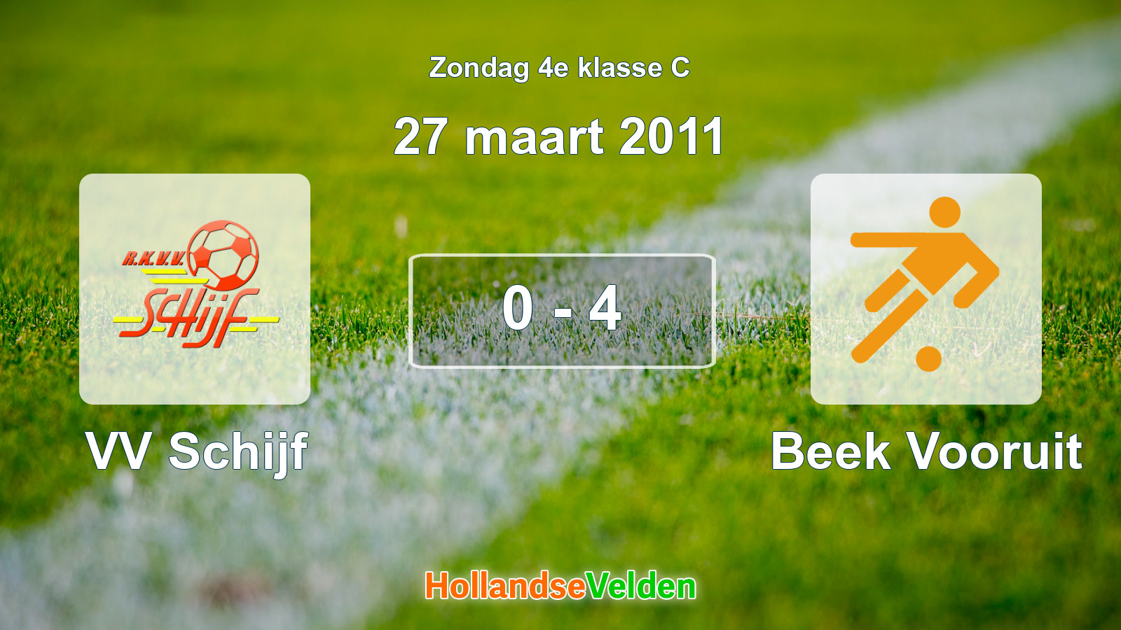 Gespeelde wedstrijd: VV Schijf - Beek Vooruit 0 - 4 (27 maart 2011)