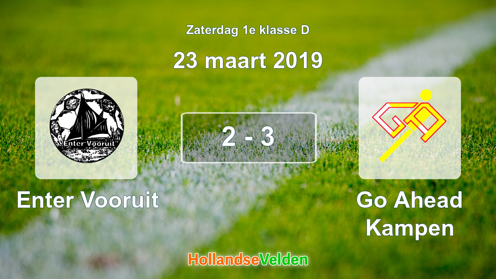 Gespeelde wedstrijd: Enter Vooruit - Go Ahead Kampen 2 - 3 (23 maart 2019)