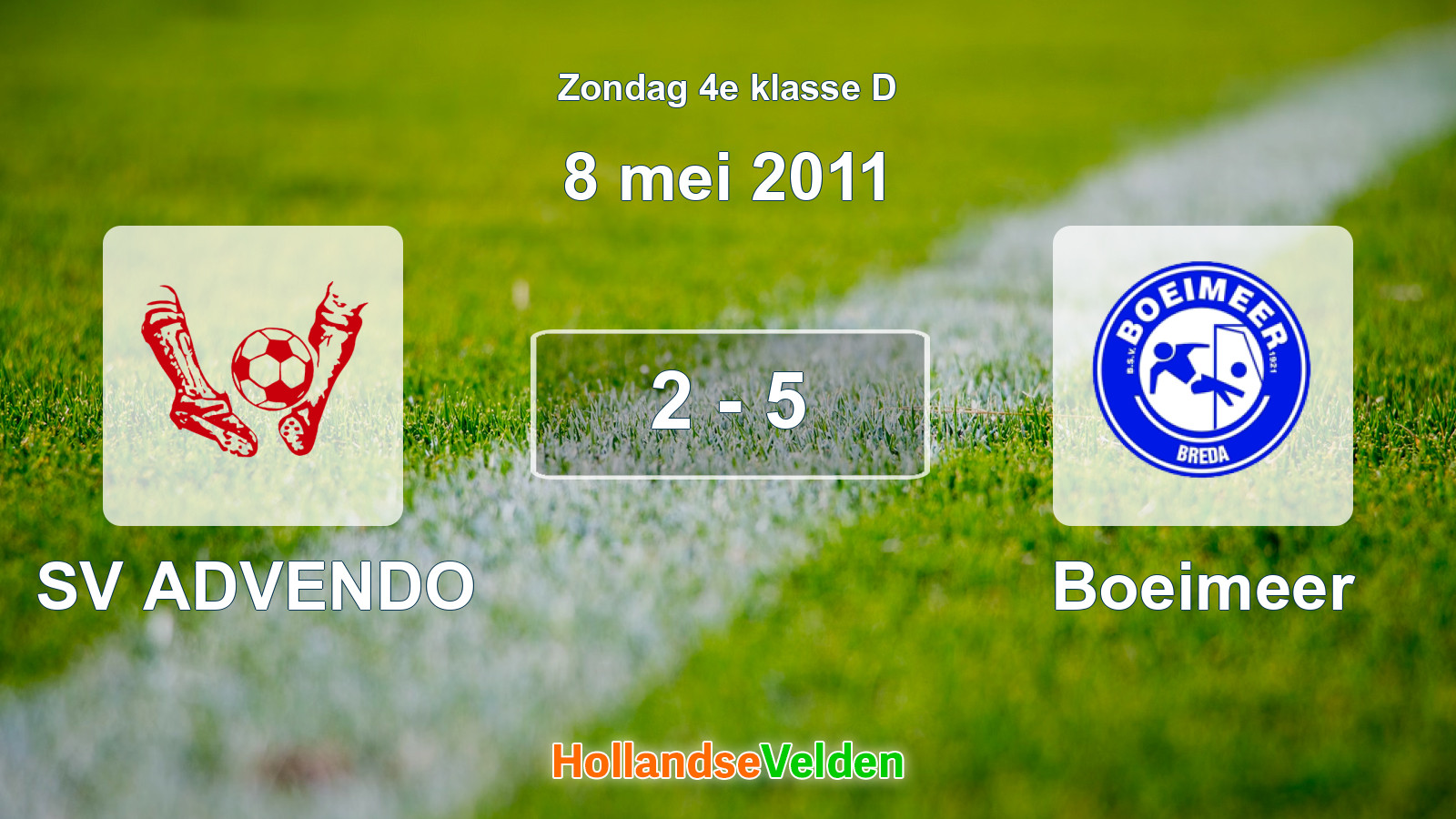 Gespeelde wedstrijd: SV ADVENDO - Boeimeer 2 - 5 (8 mei 2011)