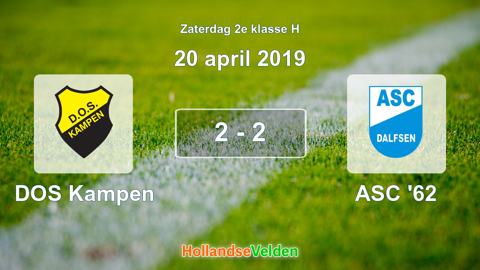 Gespeelde wedstrijd: DOS Kampen - ASC '62 2 - 2 (20 april 2019)