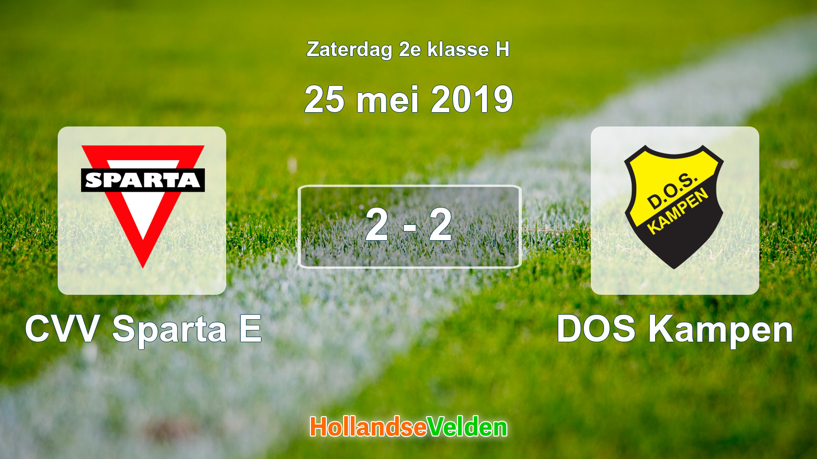 Gespeelde wedstrijd: CVV Sparta E - DOS Kampen 2 - 2 (25 mei 2019)