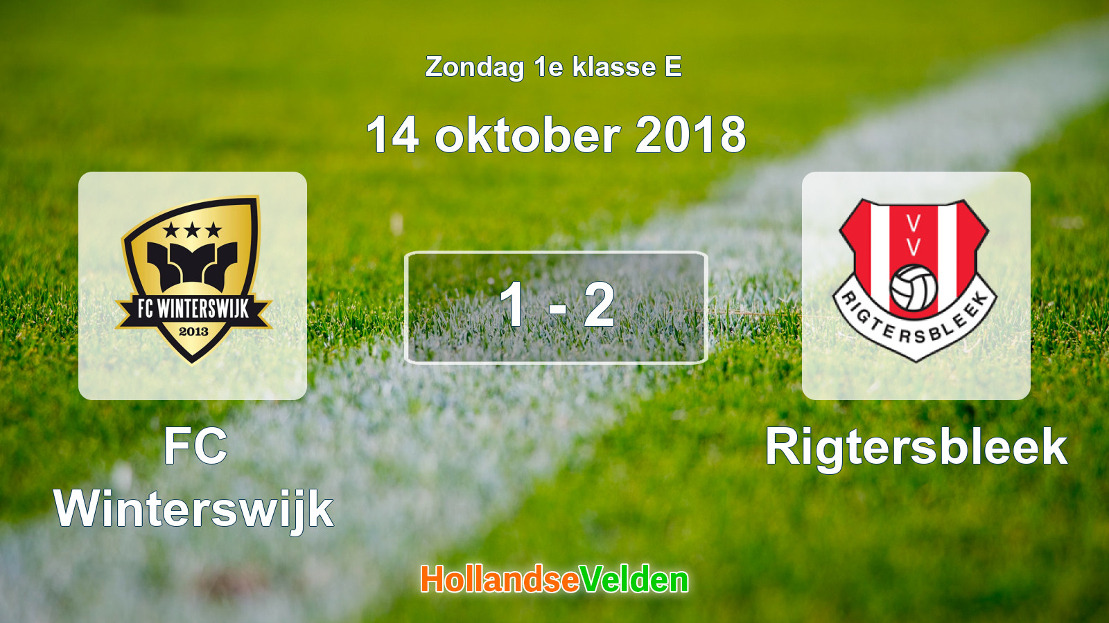 Gespeelde wedstrijd: FC Winterswijk - Rigtersbleek 1 - 2 (14 oktober 2018)