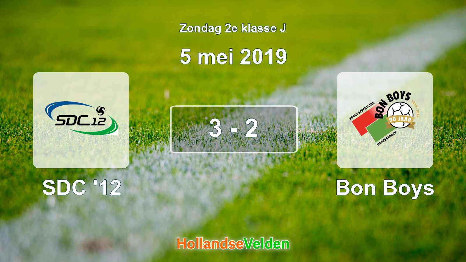 Gespeelde wedstrijd: SDC '12 - Bon Boys 3 - 2 (5 mei 2019)