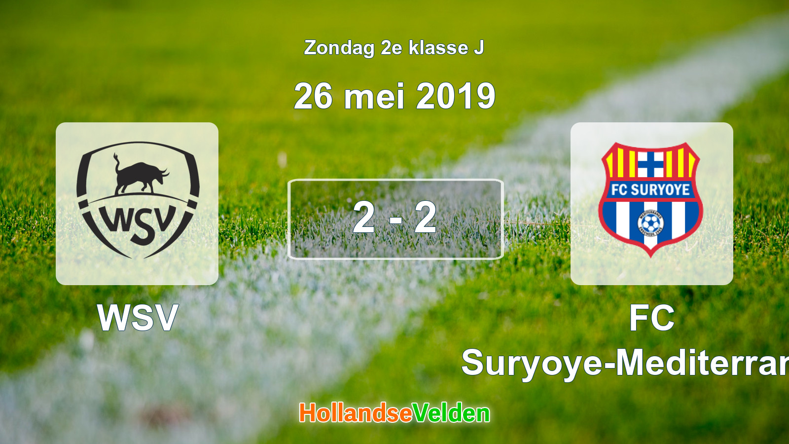 Gespeelde wedstrijd: WSV - FC Suryoye-Mediterraneo 2 - 2 (26 mei 2019)