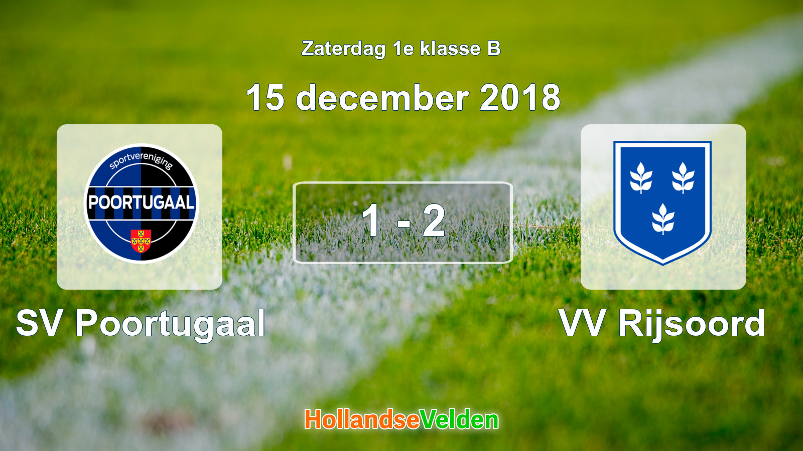 Gespeelde wedstrijd: SV Poortugaal - VV Rijsoord 1 - 2 (15 december 2018)
