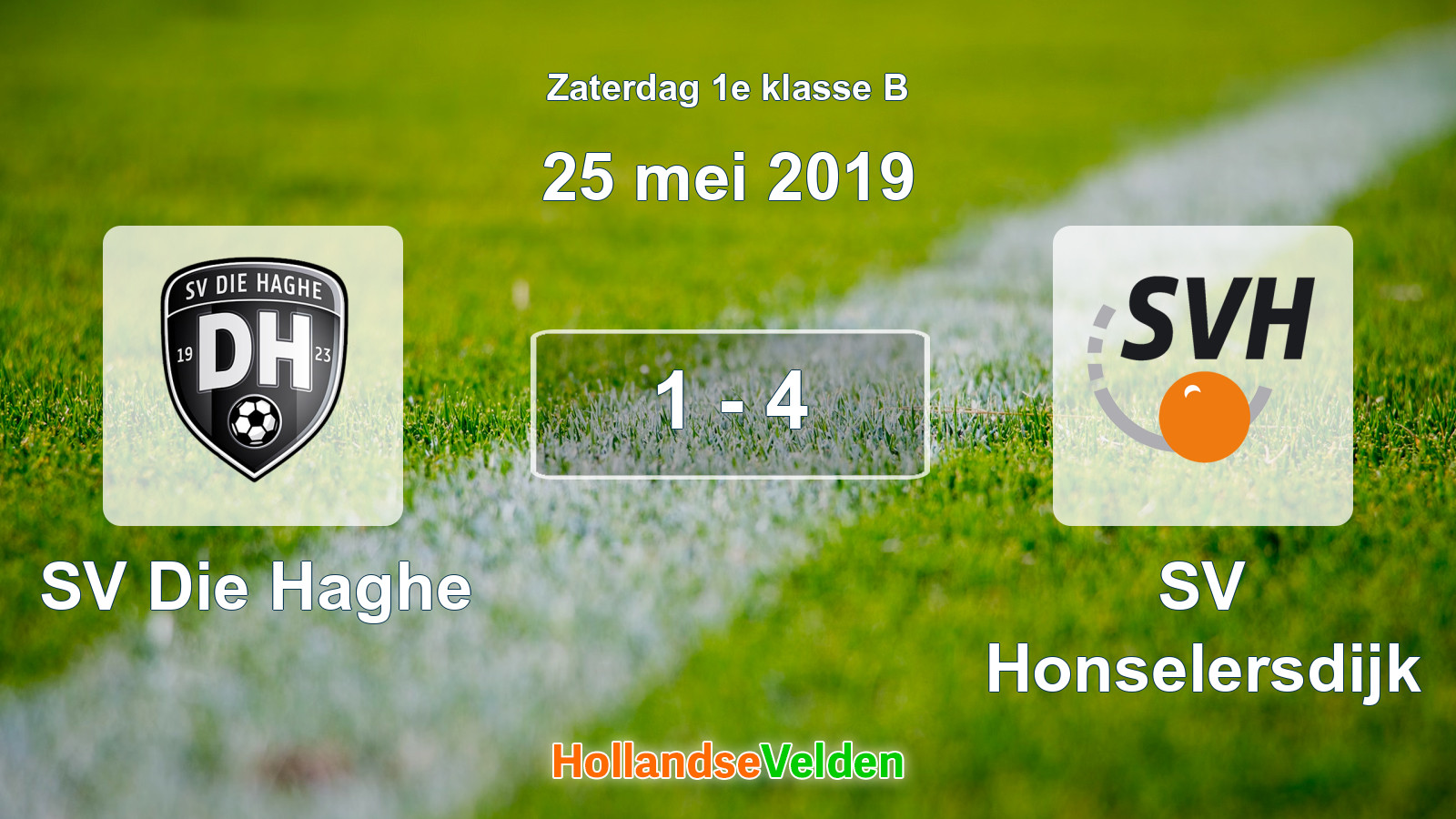 Gespeelde wedstrijd: SV Die Haghe - SV Honselersdijk 1 - 4 (25 mei 2019)