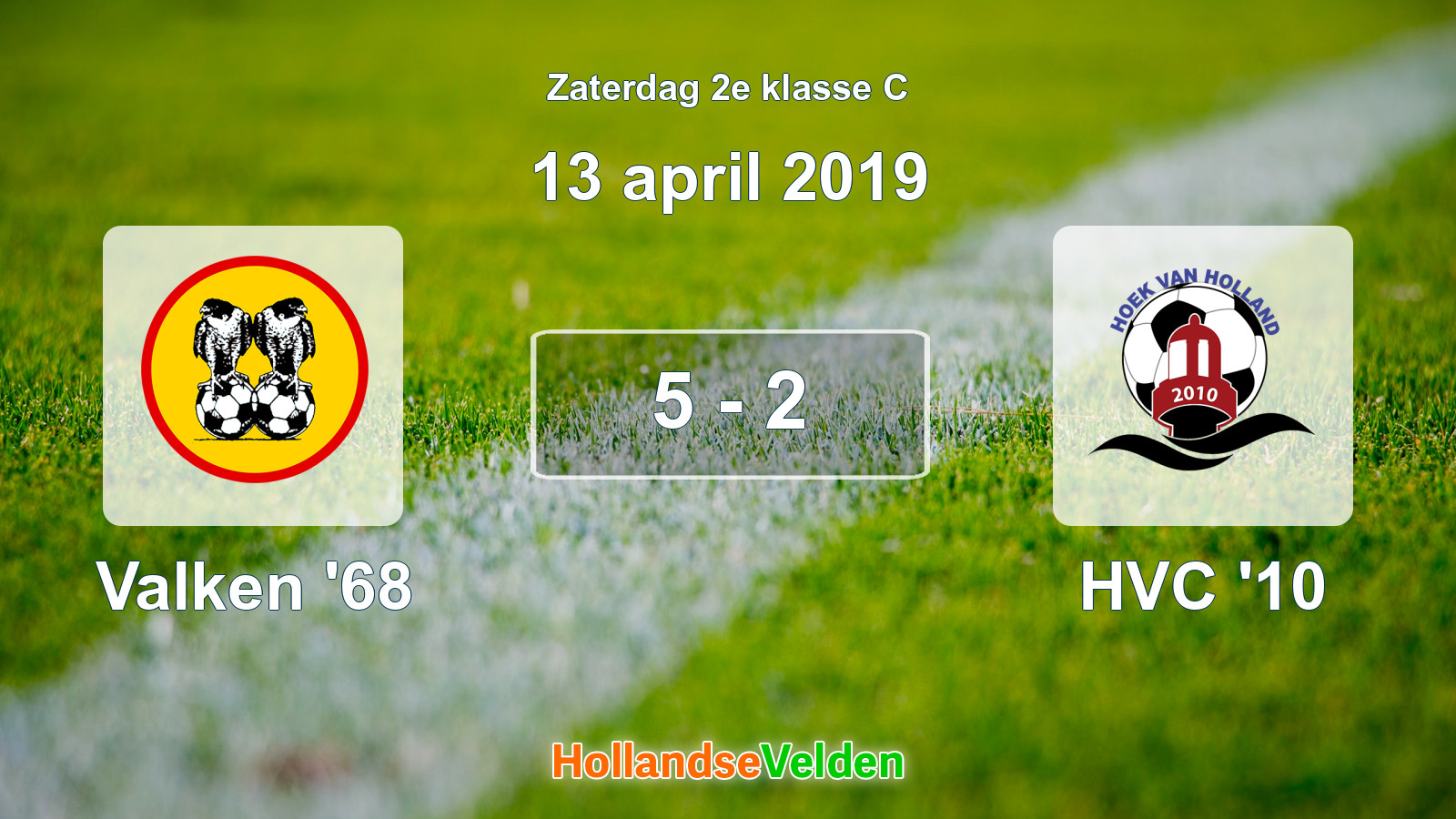 Gespeelde wedstrijd: Valken '68 - HVC '10 5 - 2 (13 april 2019)