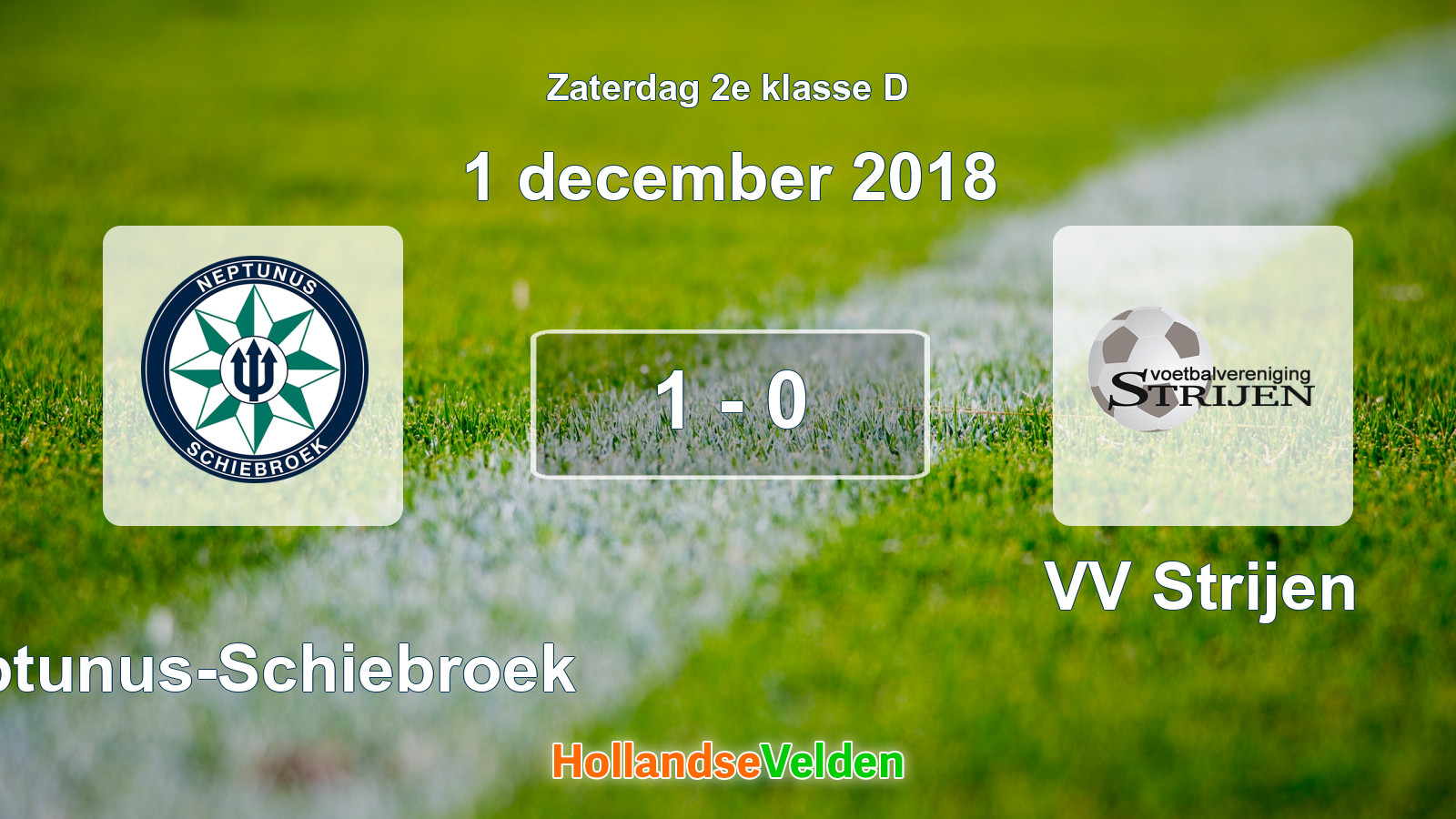 Gespeelde wedstrijd: Neptunus-Schiebroek - VV Strijen 1 - 0 (1 december 2018)
