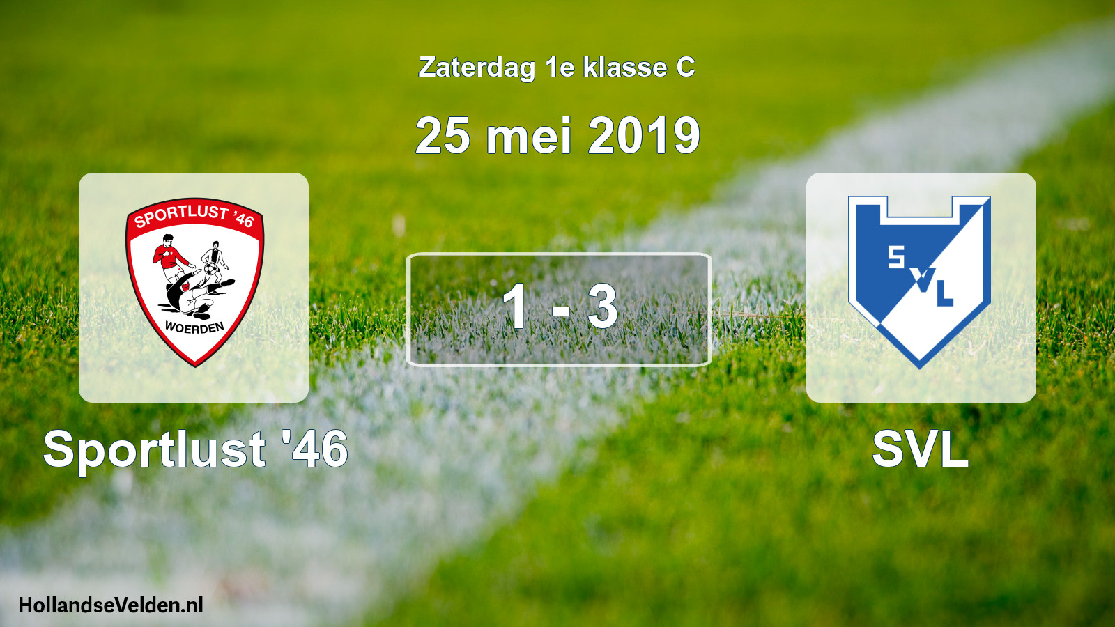 Gespeelde wedstrijd: Sportlust '46 - SVL 1 - 3 (25 mei 2019)