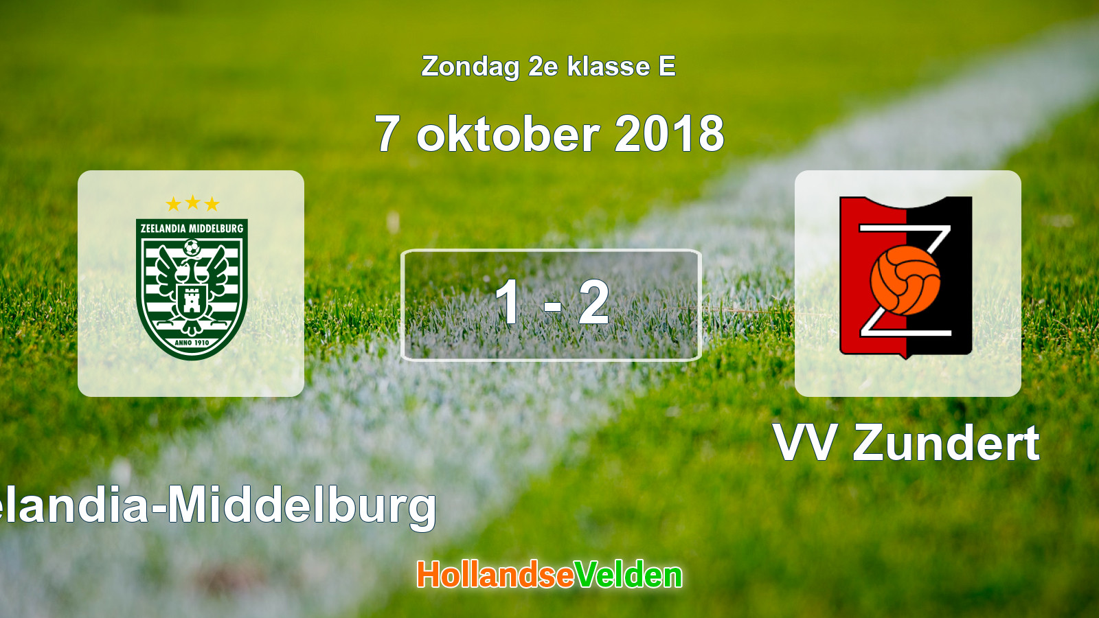 Gespeelde wedstrijd: Zeelandia-Middelburg - VV Zundert 1 - 2 (7 oktober 2018)
