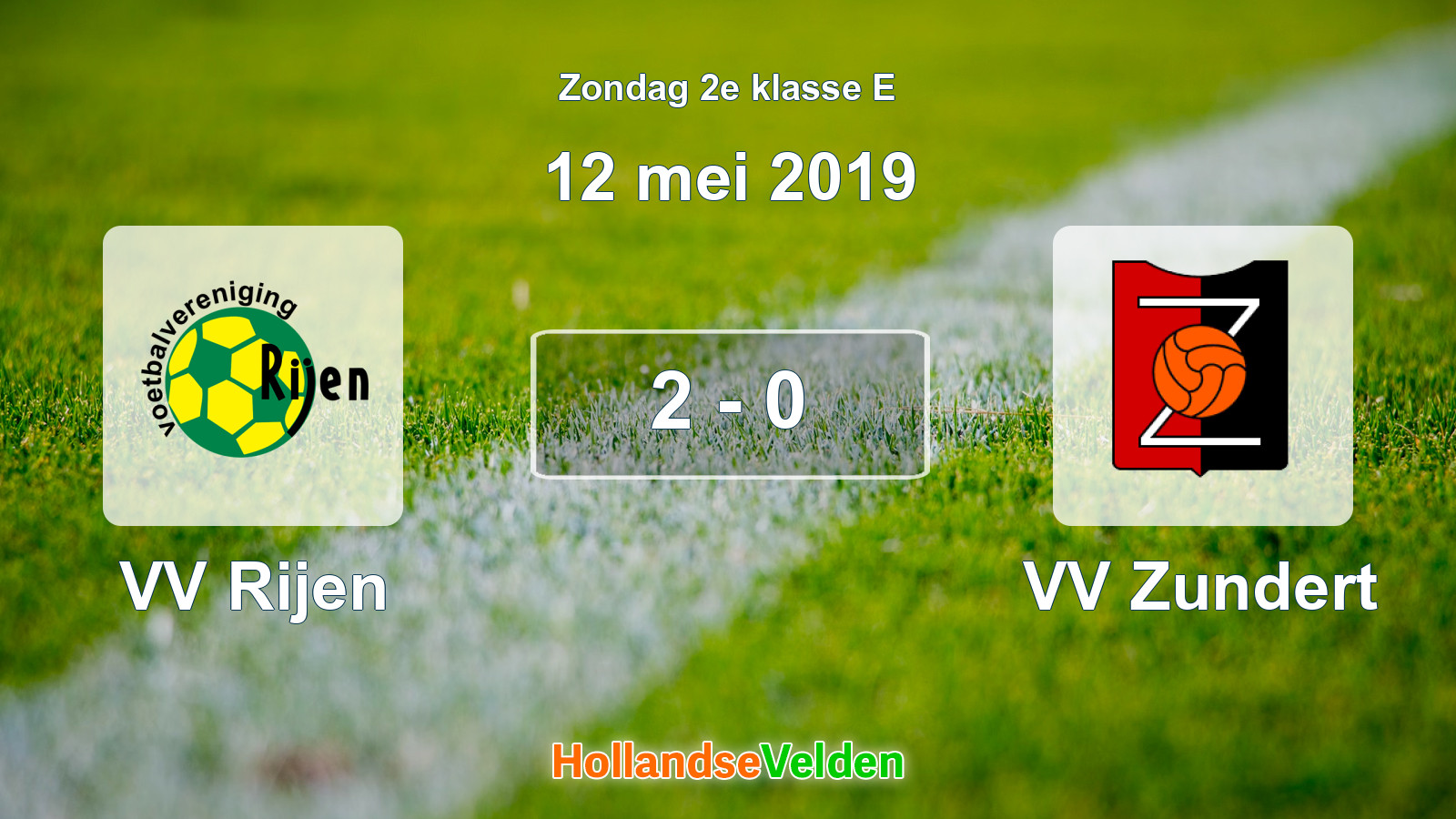 Gespeelde wedstrijd: VV Rijen - VV Zundert 2 - 0 (12 mei 2019)